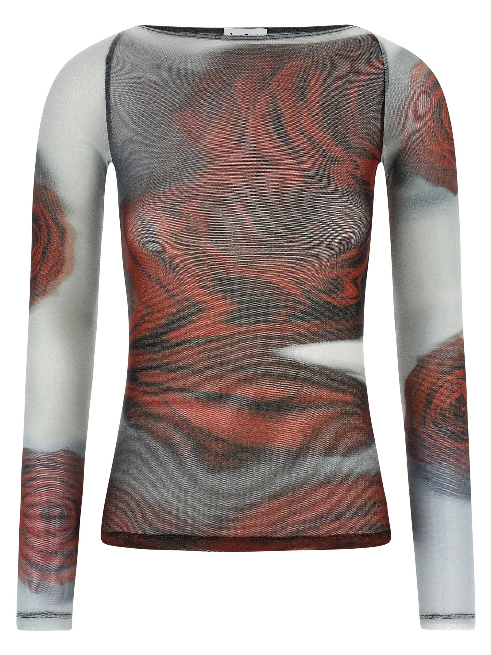 Jean Paul Gaultier 'The Red Blurry Roses' Top