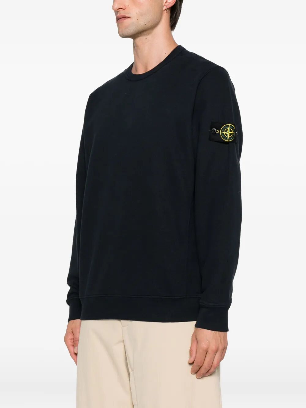 Stone Island Cotton Fleece Crew Neck Sweatshirt
