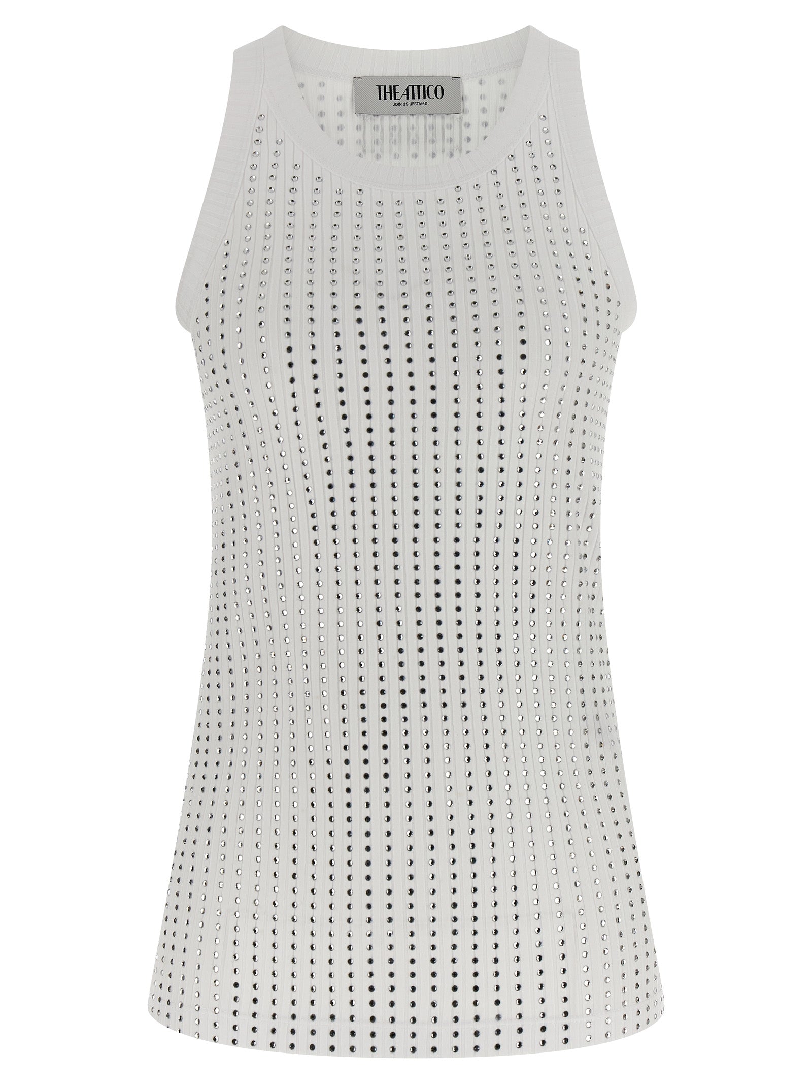 The Attico Rhinestone Tank Top