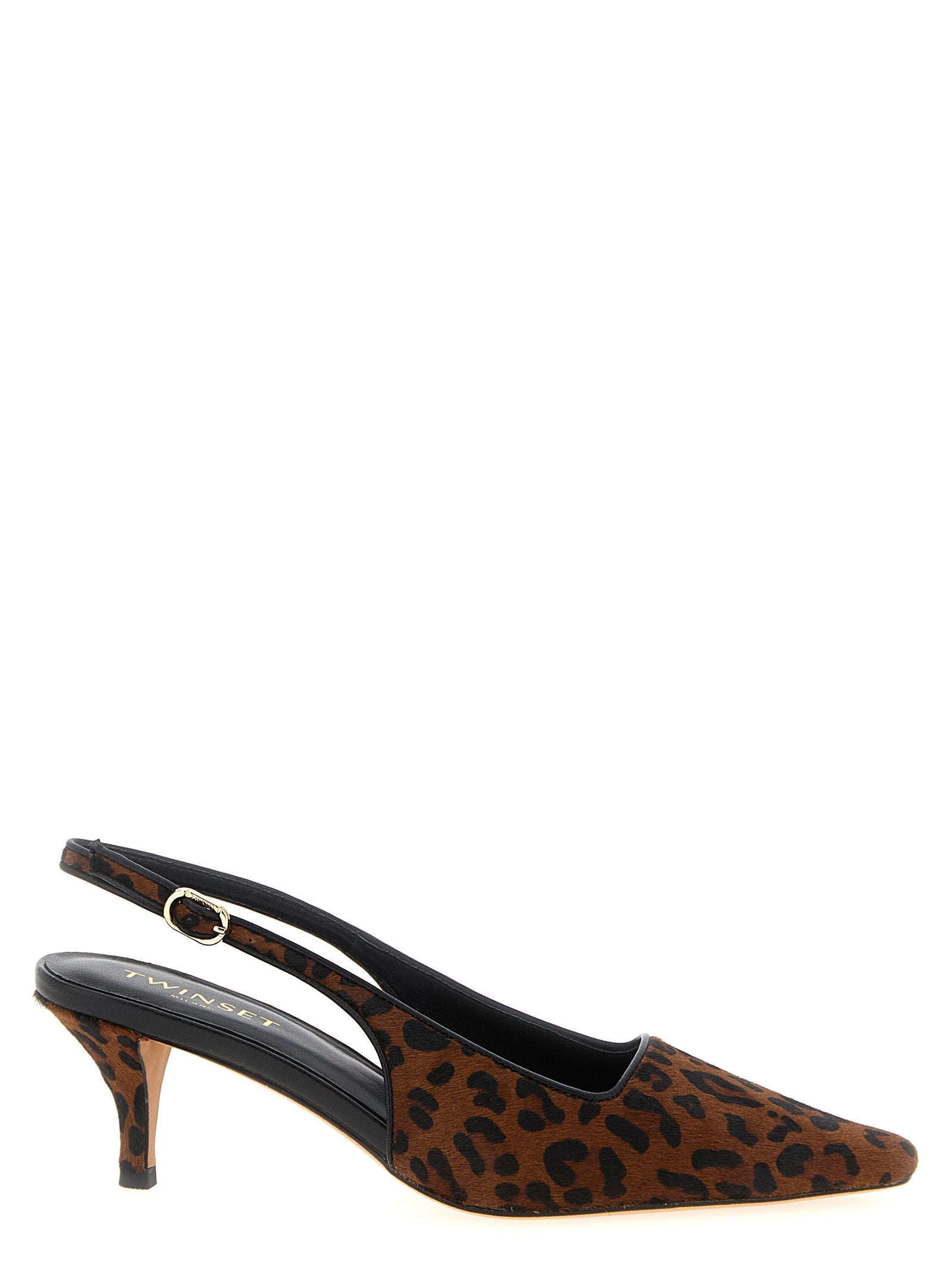 Twin Set Animal Print Slingbacks