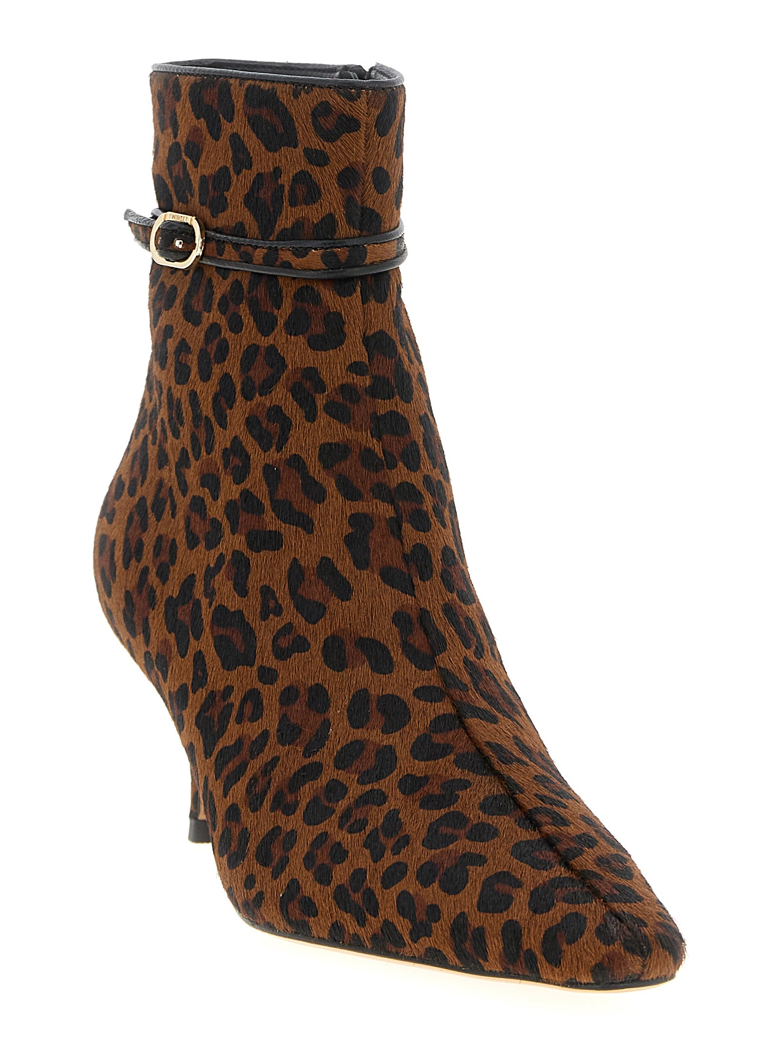 Twin Set Animal Print Ankle Boots