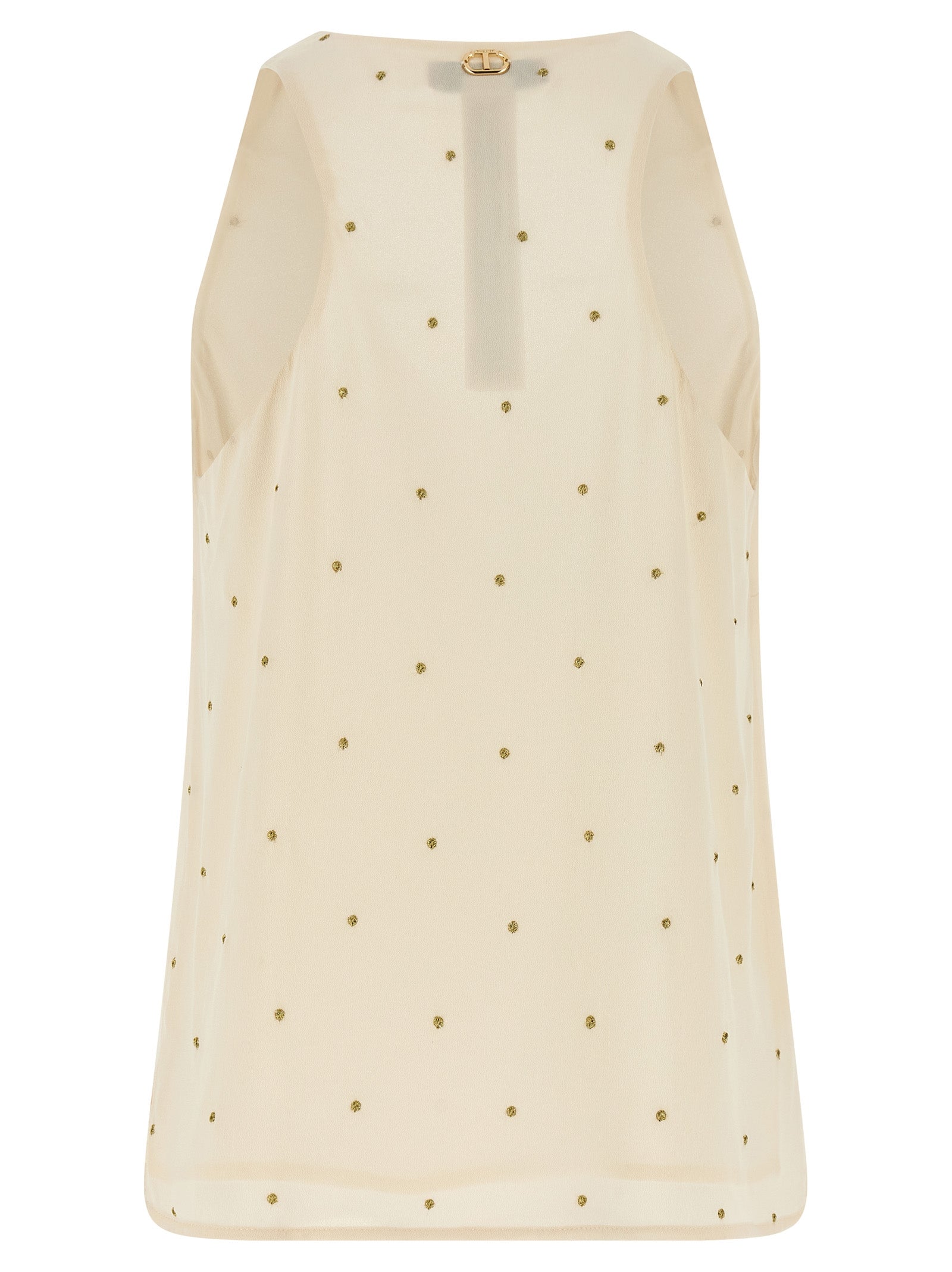 Twin Set Lurex Embroidery Tank Top