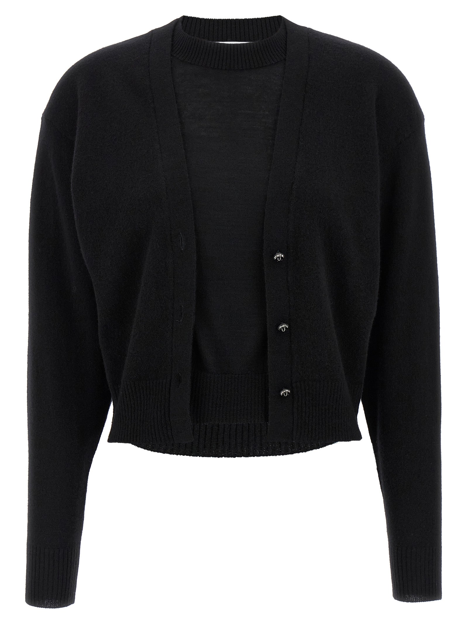 Paco Rabanne Trompe L'Oeil Cardigan Sweater