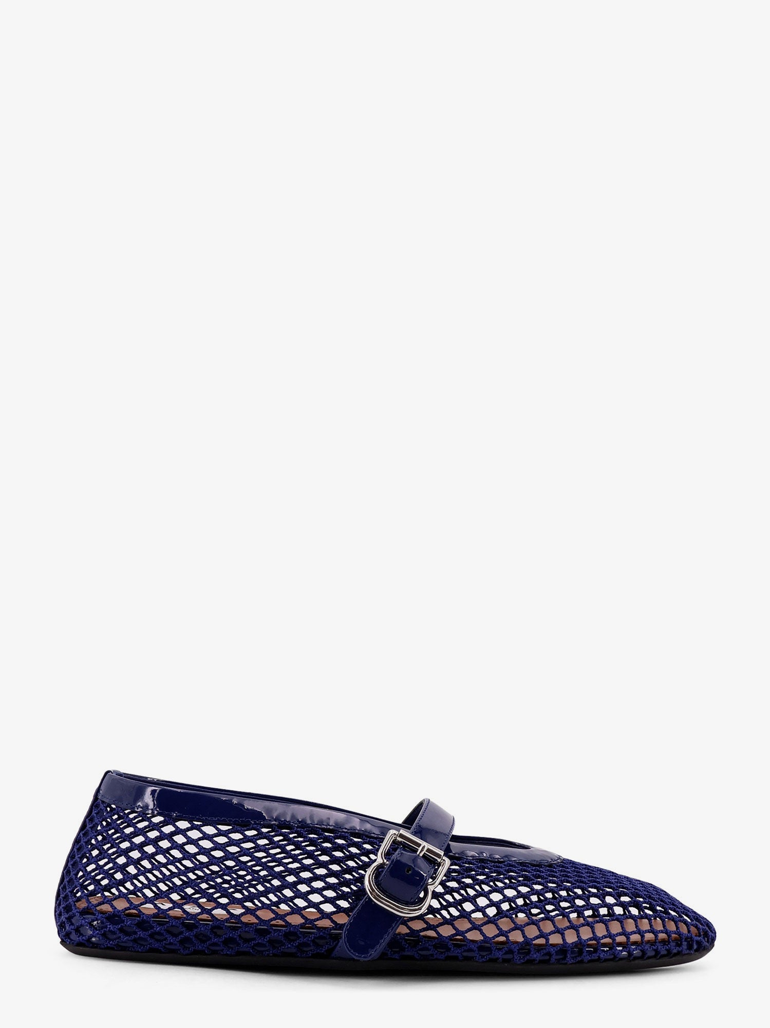 Alaïa Mesh Ballet Flats With Patent Leather Profile