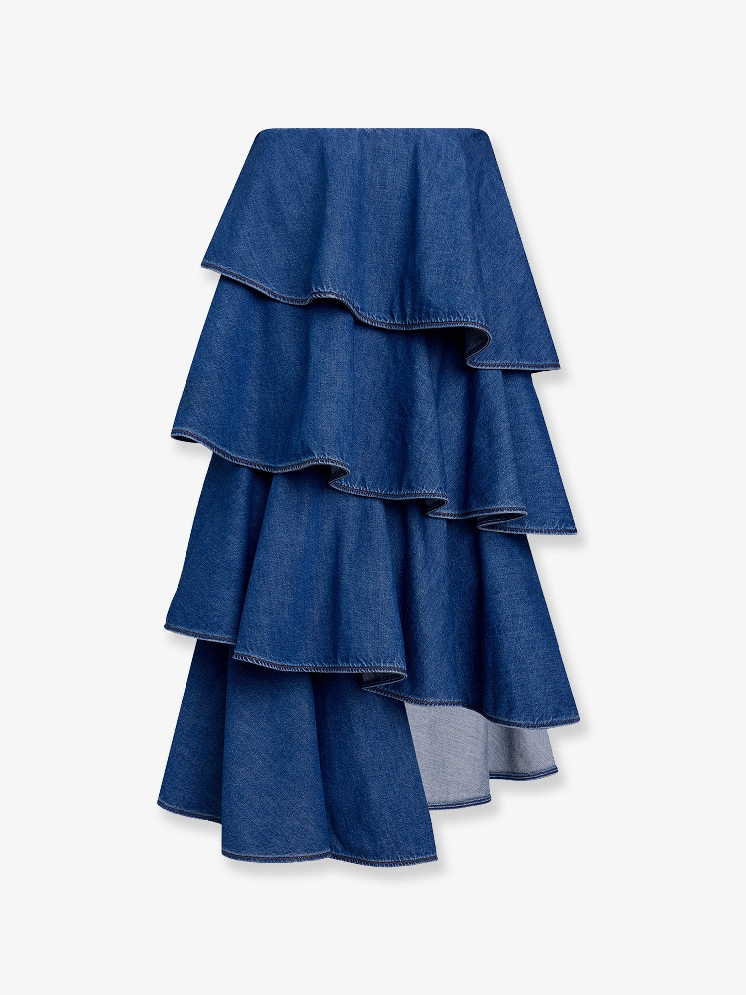 Alaïa Spiral Denim Skirt
