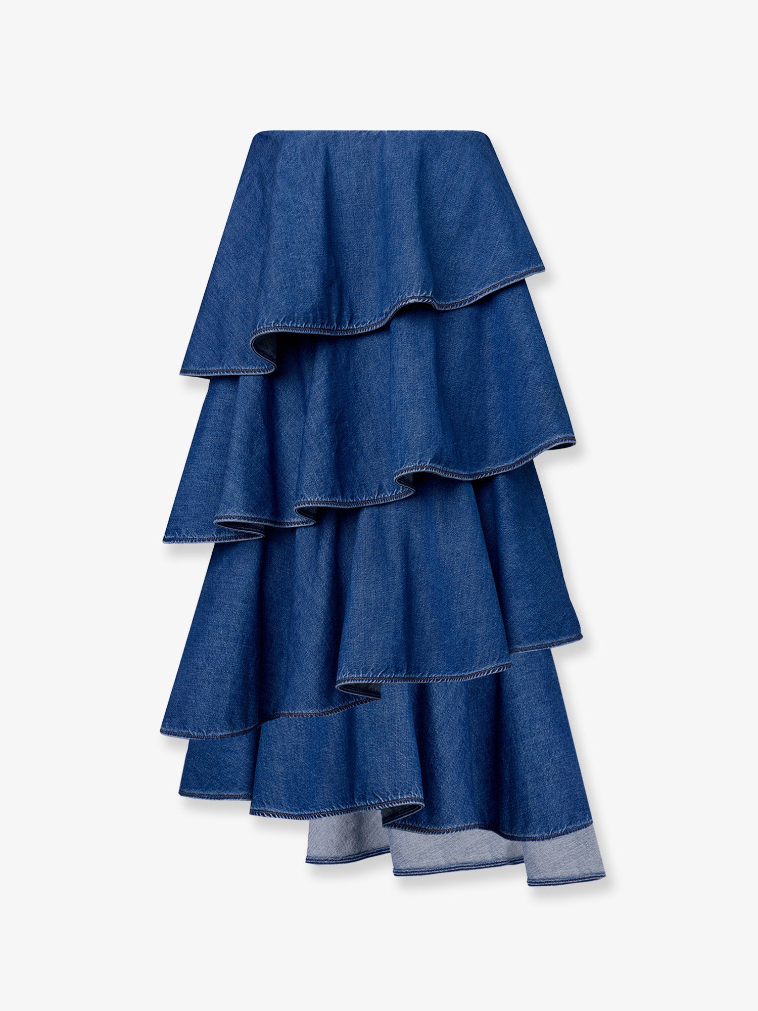 Alaïa Spiral Denim Skirt
