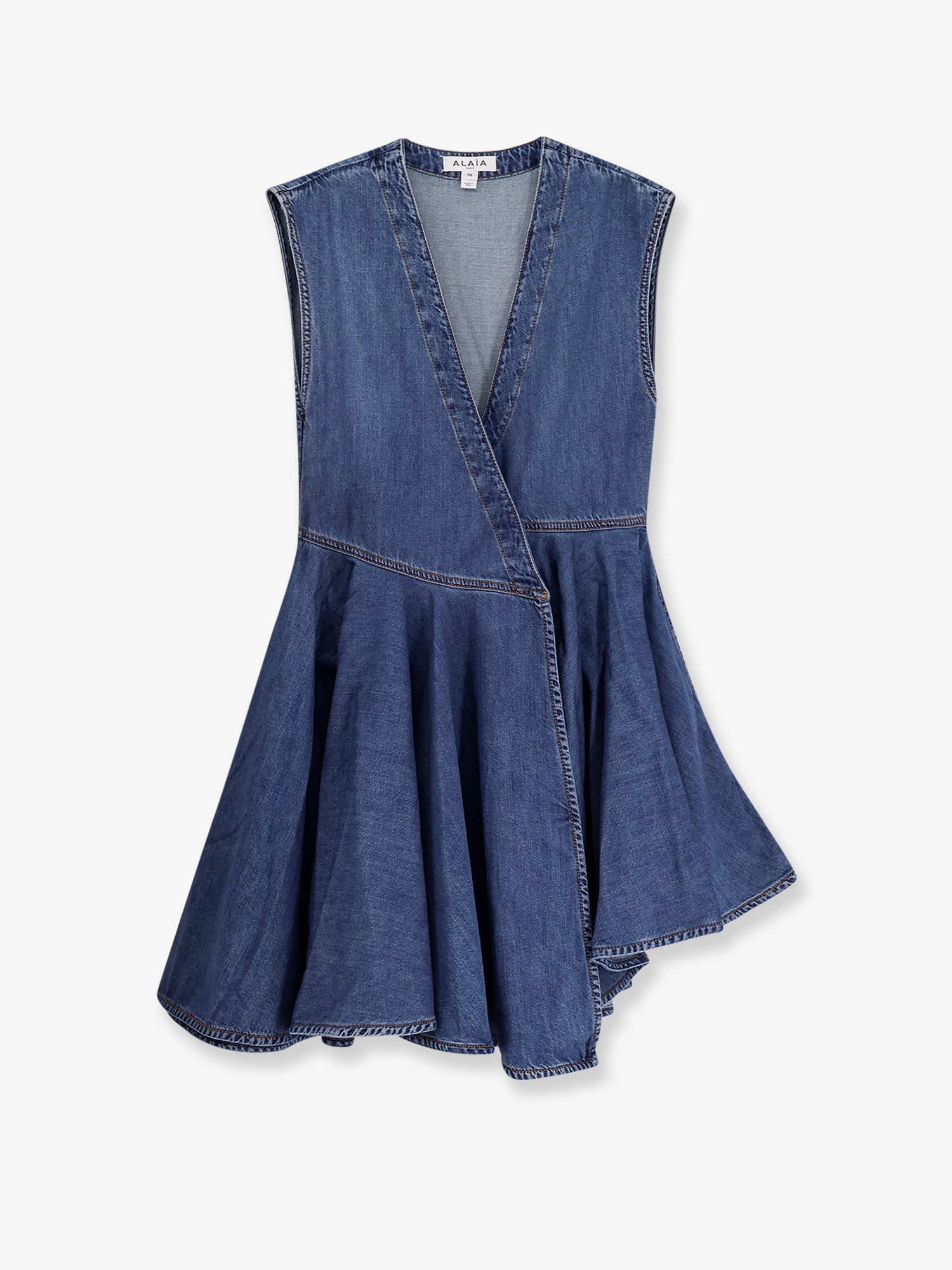 Alaïa Wrap Denim Dress