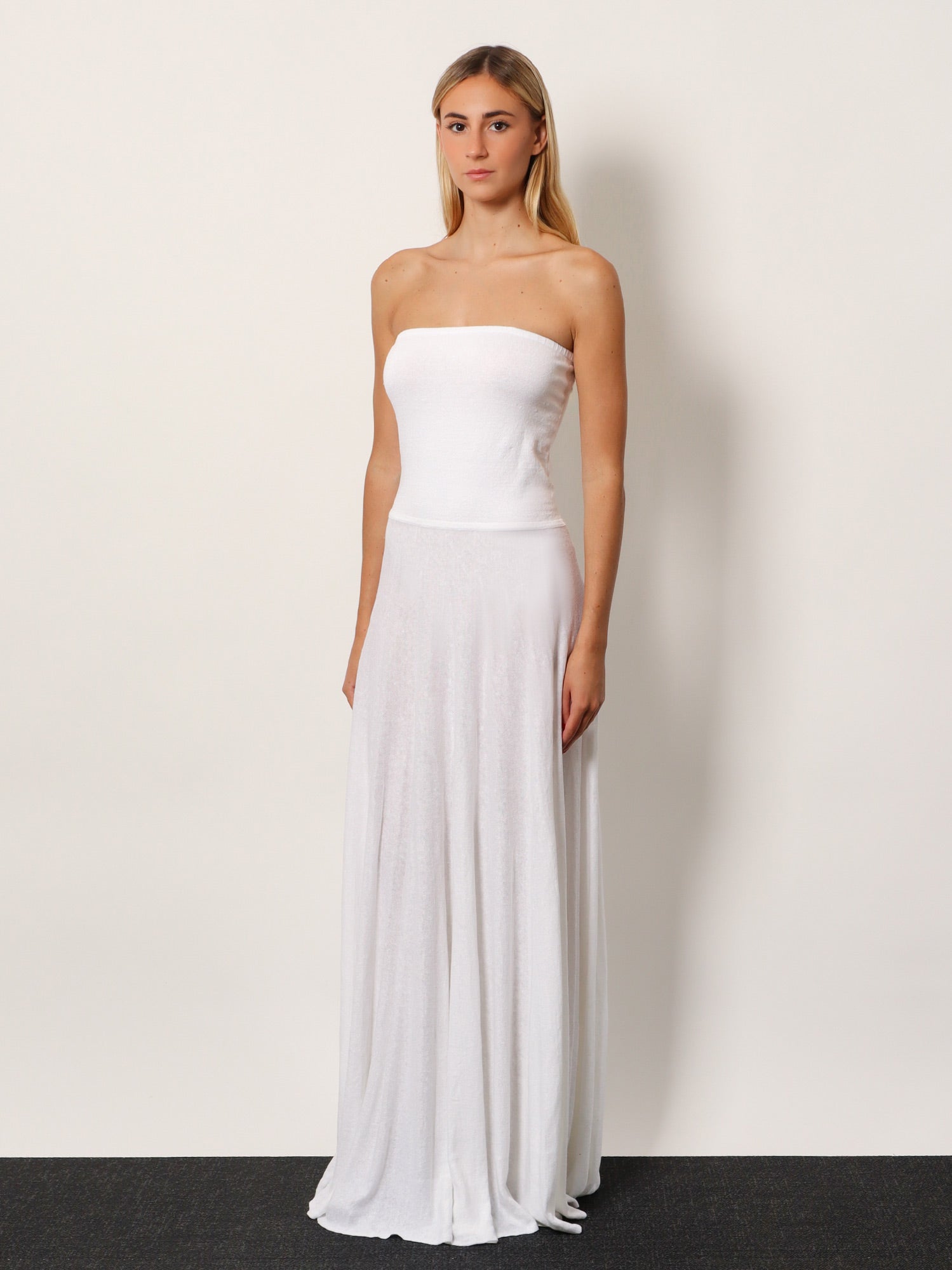 Alaïa Linen Blend Maxi Dress