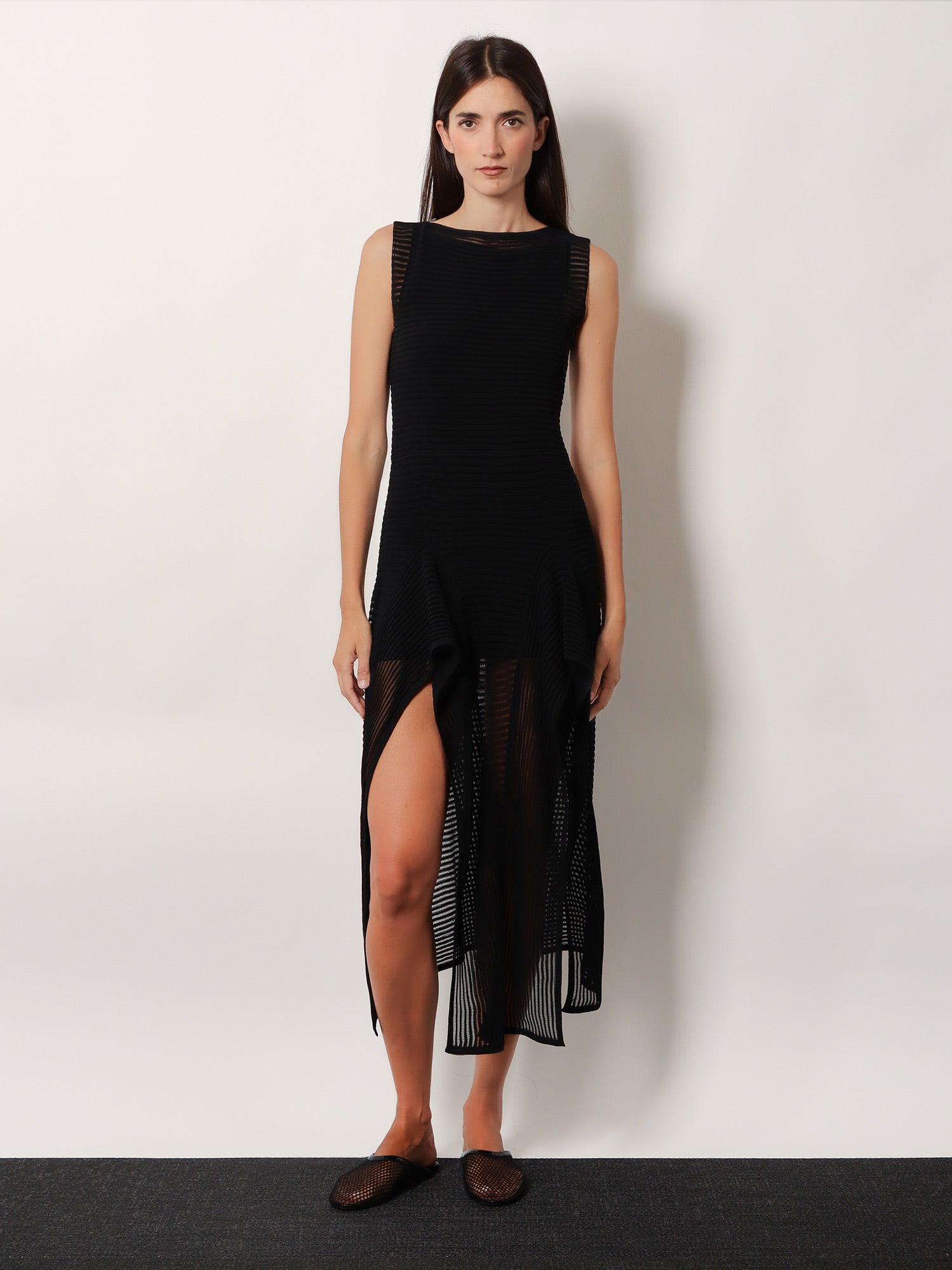 Alaïa Ladder Cotton Blend Dress