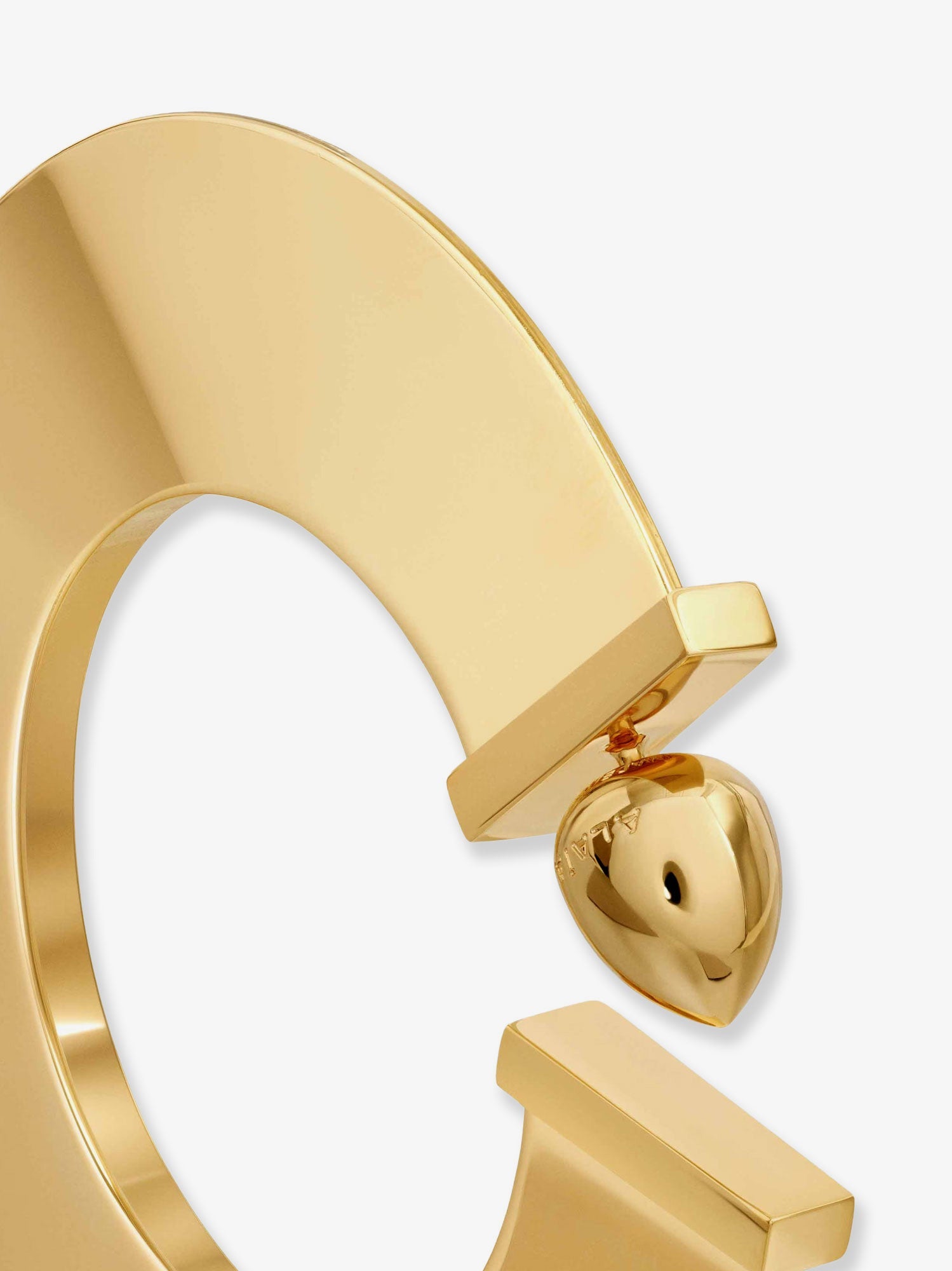 Alaïa Blade Hoop S Earrings With Logo Detail