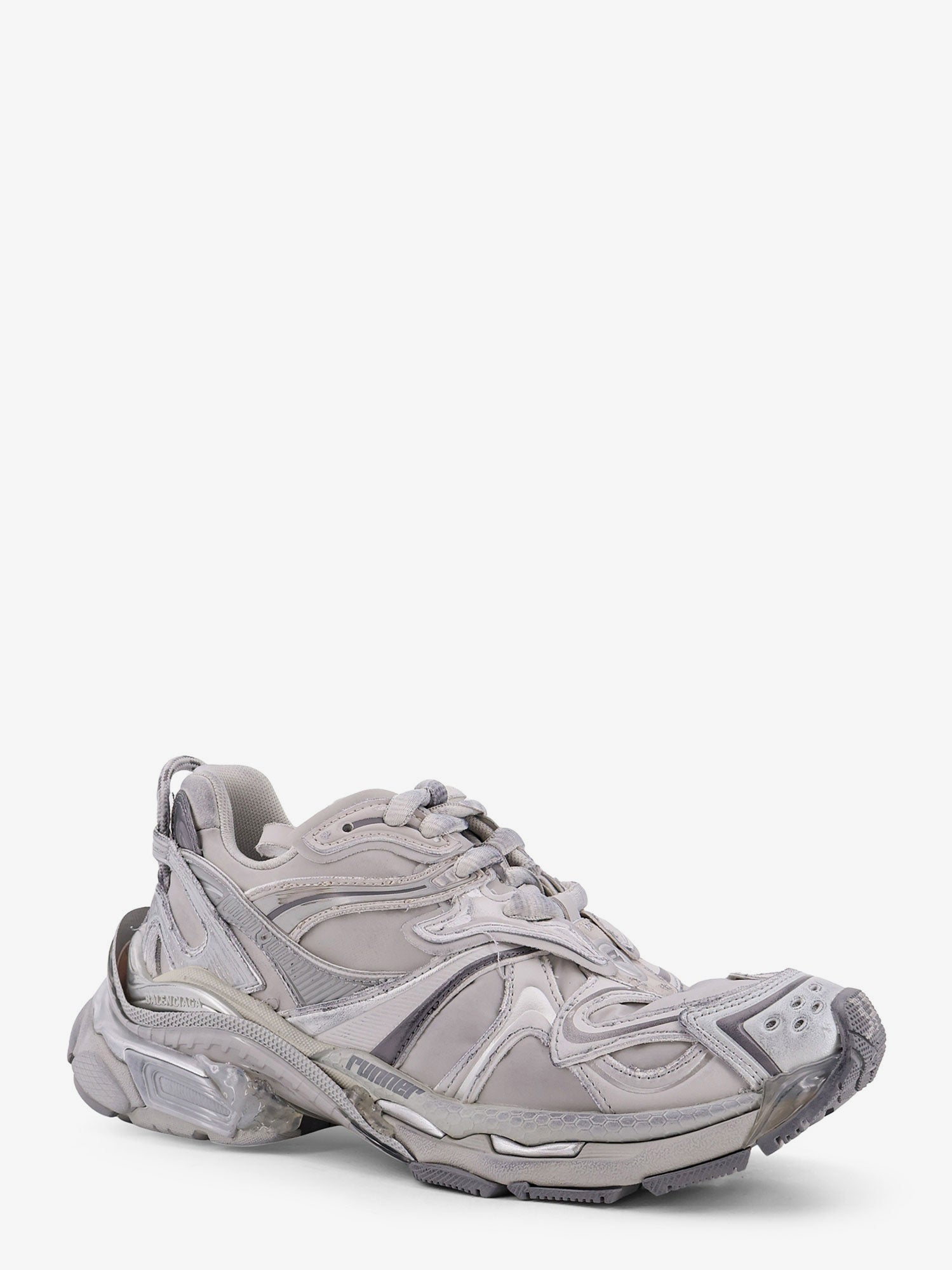 Balenciaga Runner 2 Nylon Low-top Sneakers With Leather Inserts