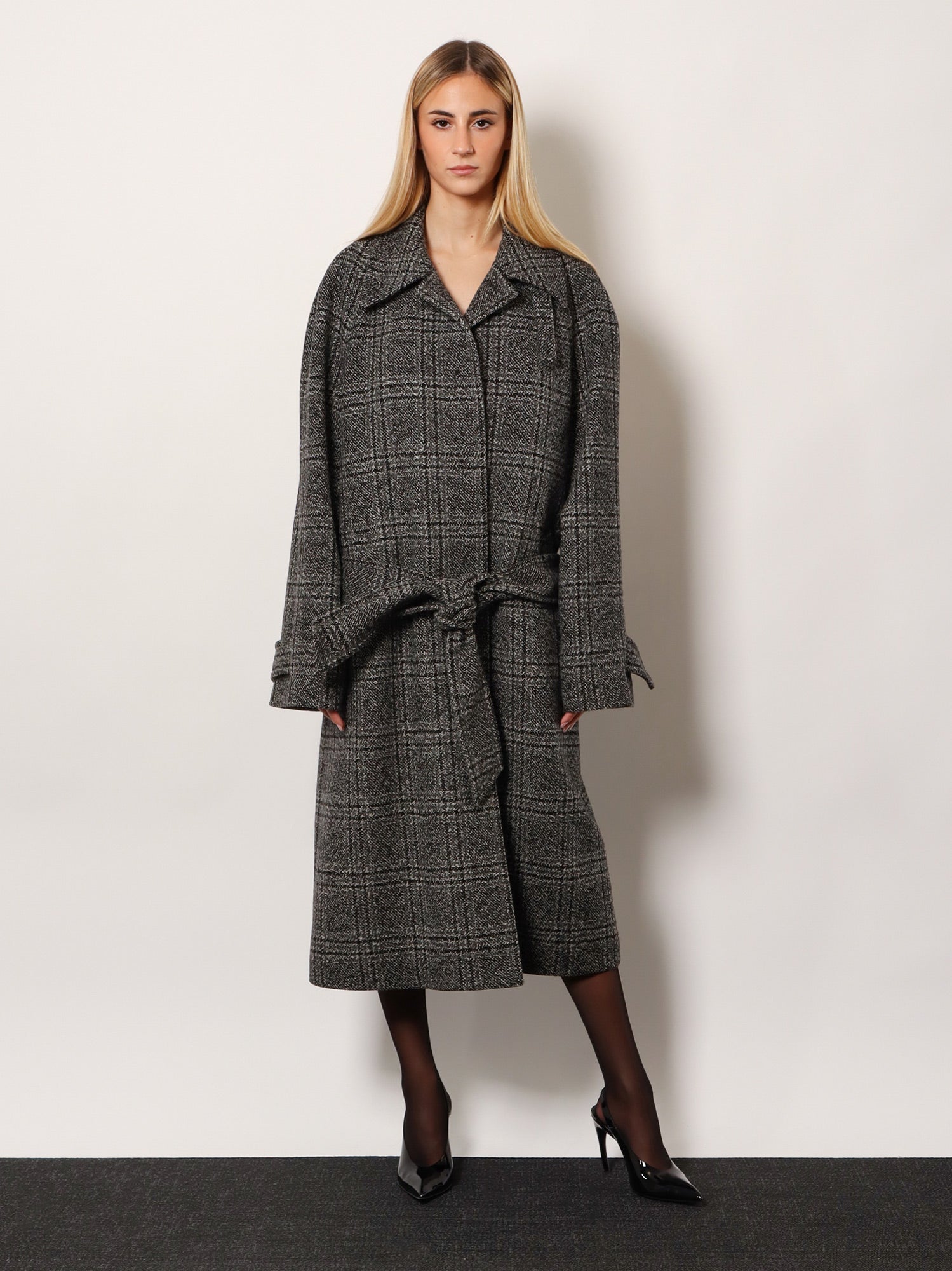 Balenciaga One Layer Raglan Wool Coat