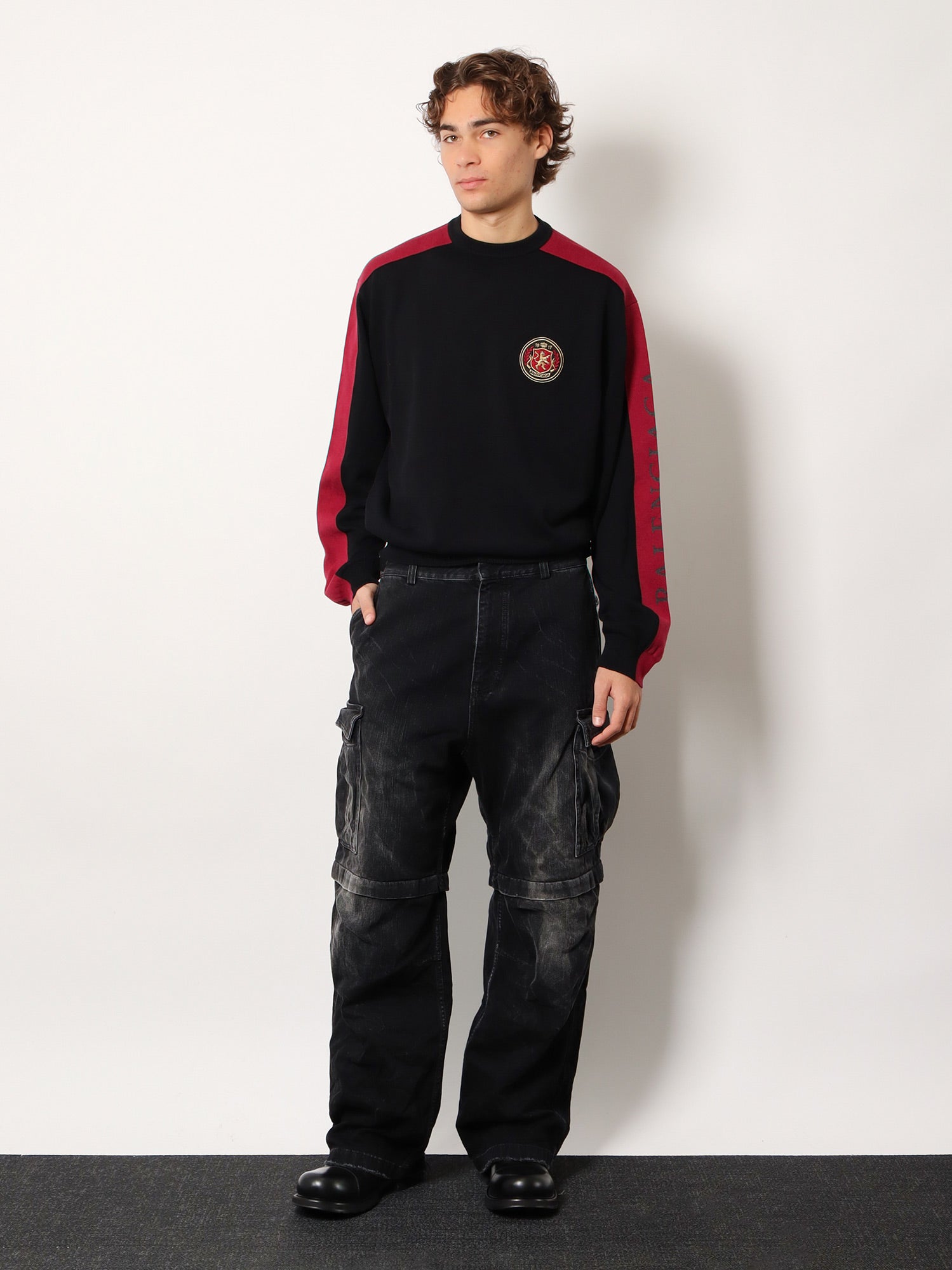 Balenciaga Cotton Sweater With Logo On The Front