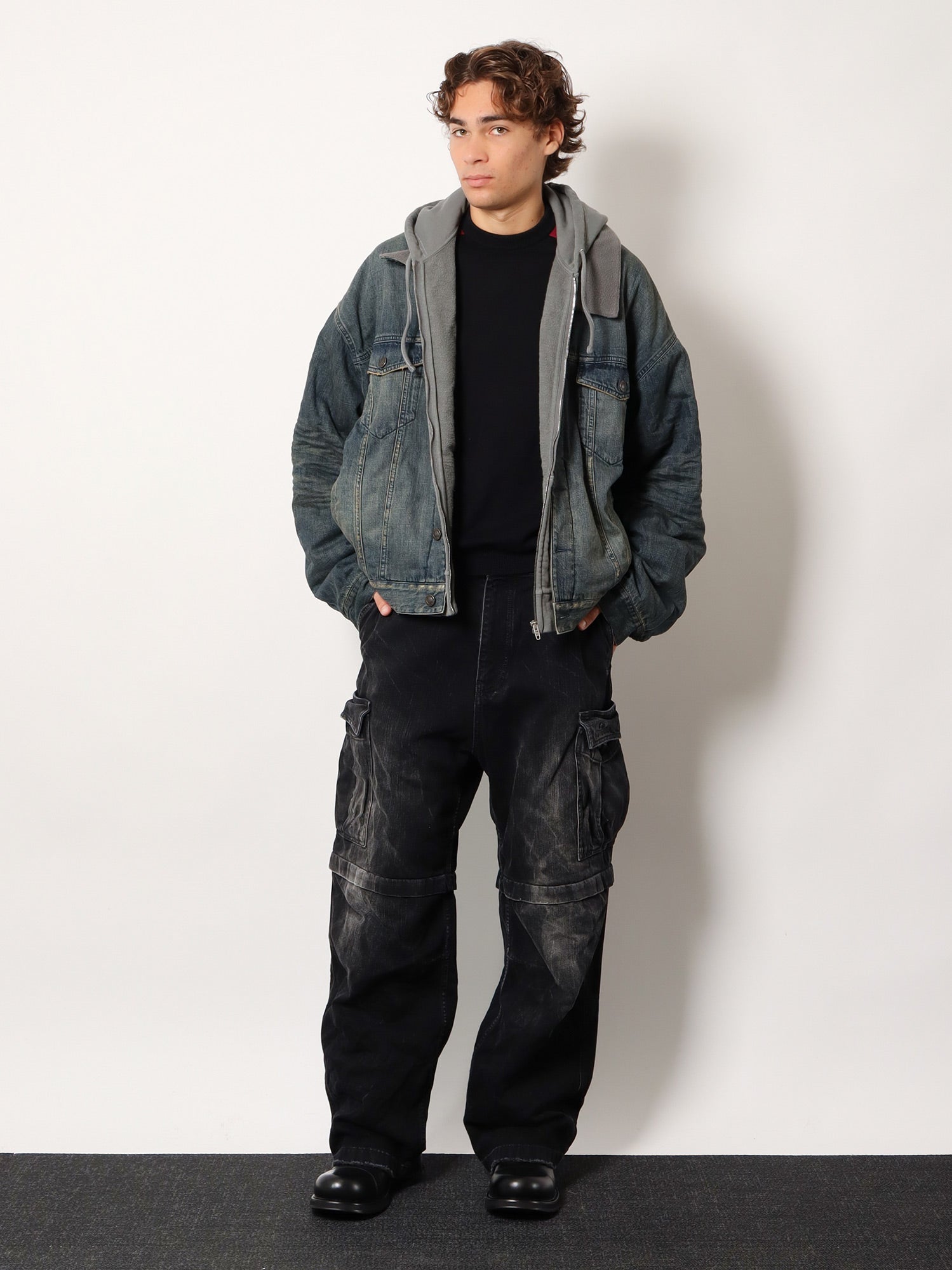 Balenciaga Layered Cotton Denim Jacket