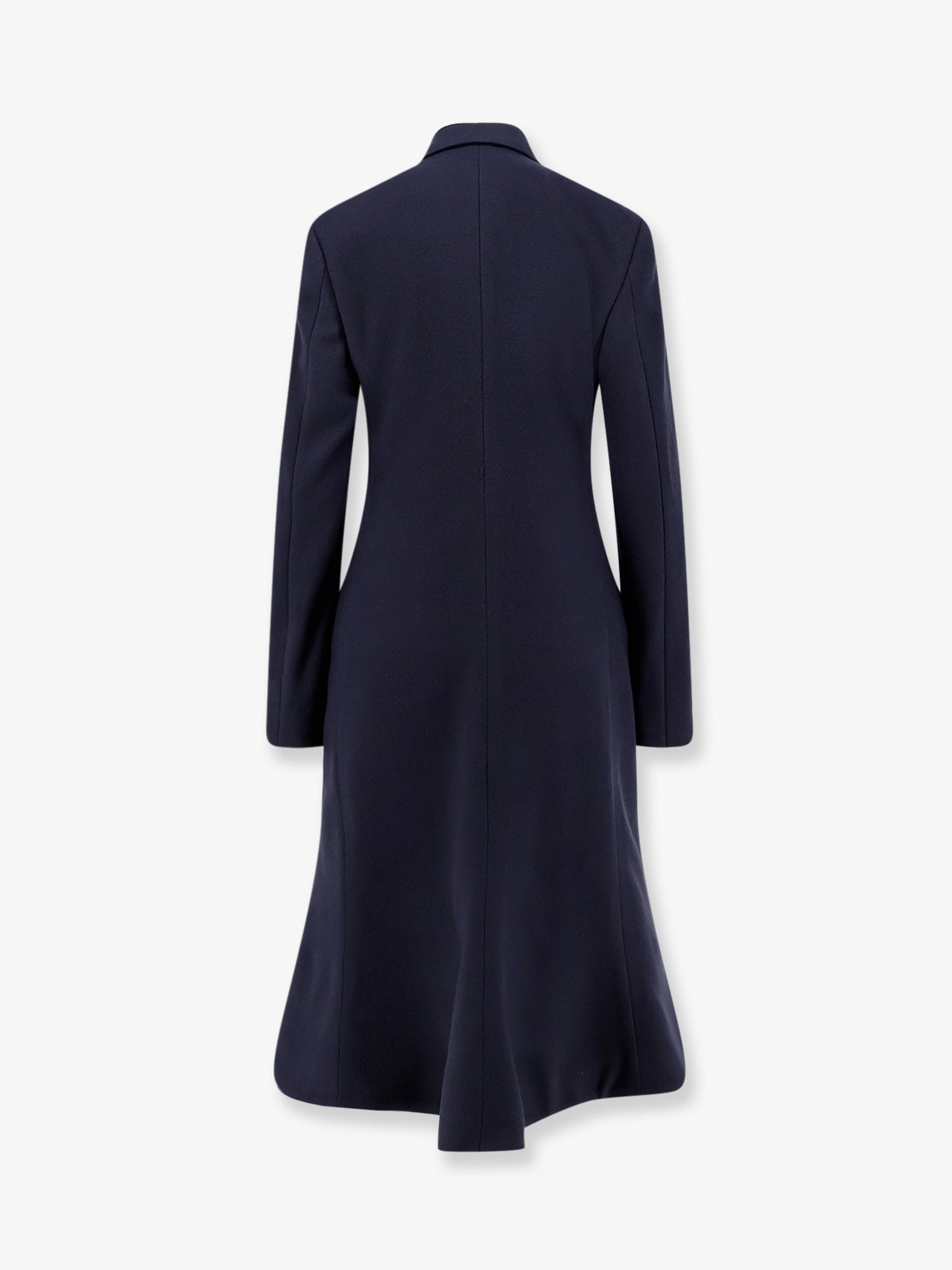 Balenciaga Godet Midi Double-breasted Wool Coat