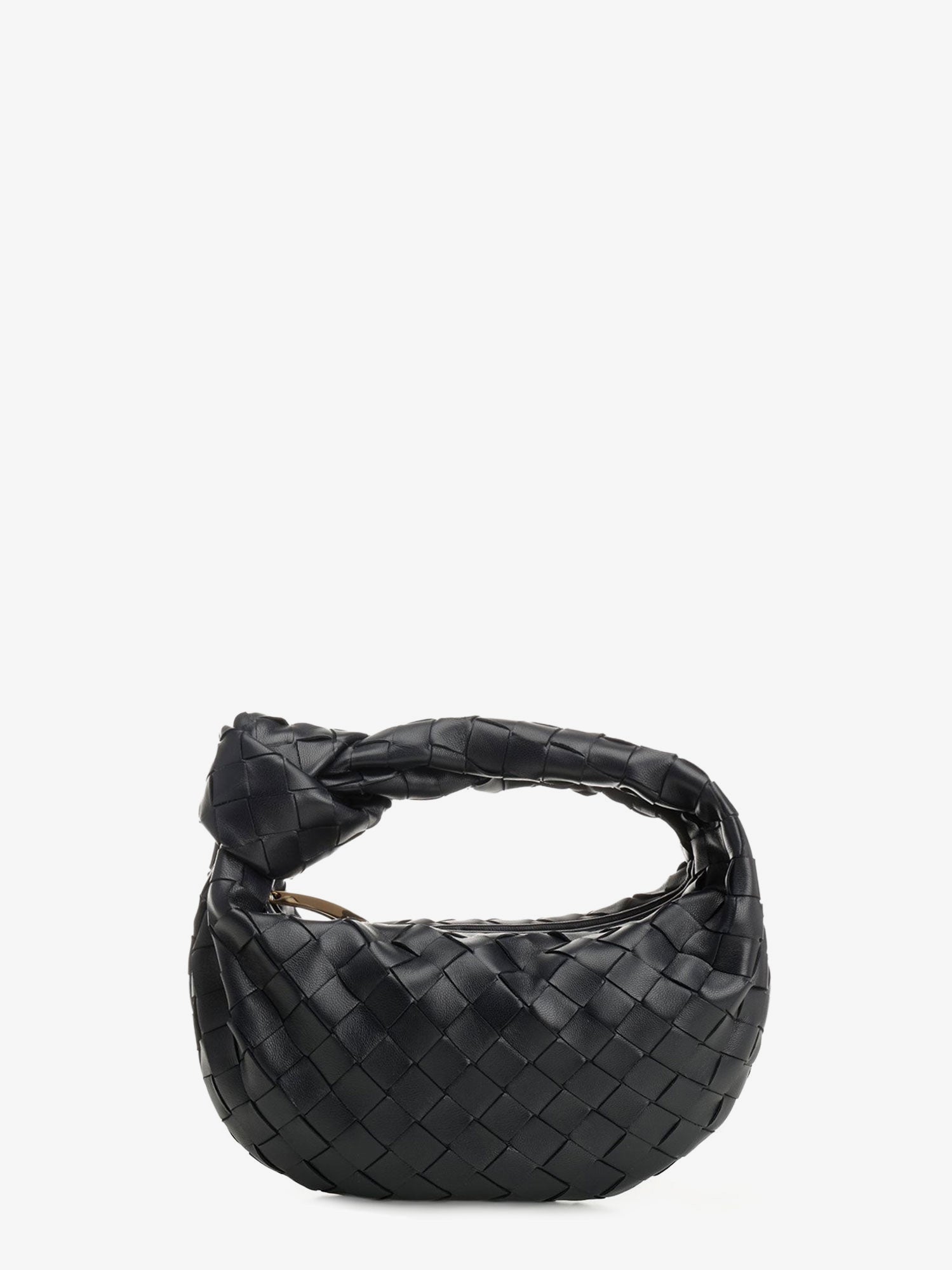 Bottega Veneta Mini Jodie Leather Handbag With Intrecciato Motif