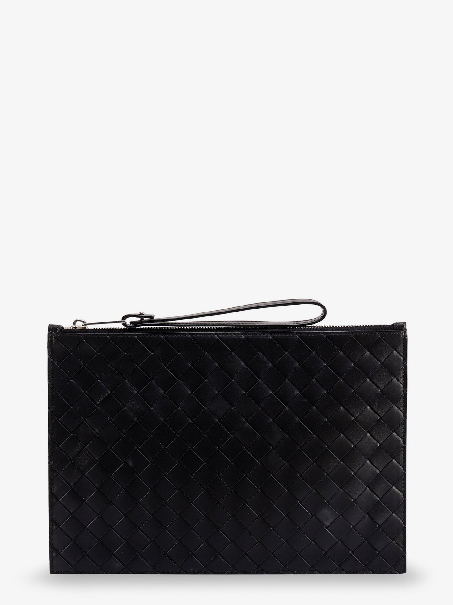 Bottega Veneta Leather Clutch With Intrecciato Motif