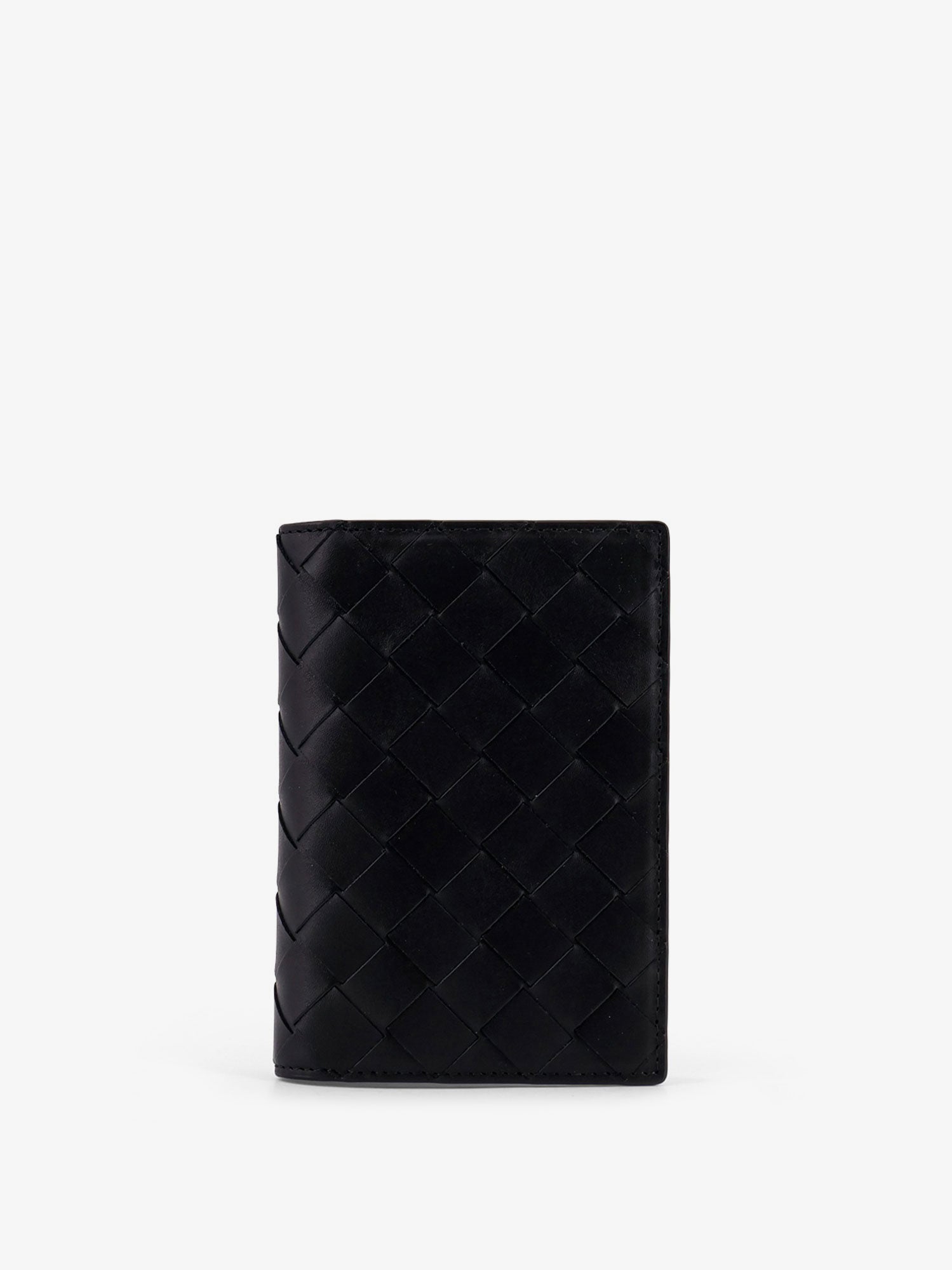Bottega Veneta Leather Passport Holder With Intrecciato Motif