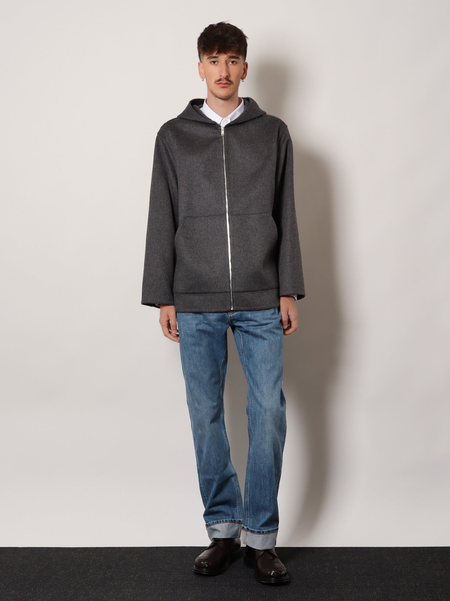 Bottega Veneta Wide Leg Jeans With Turn Up