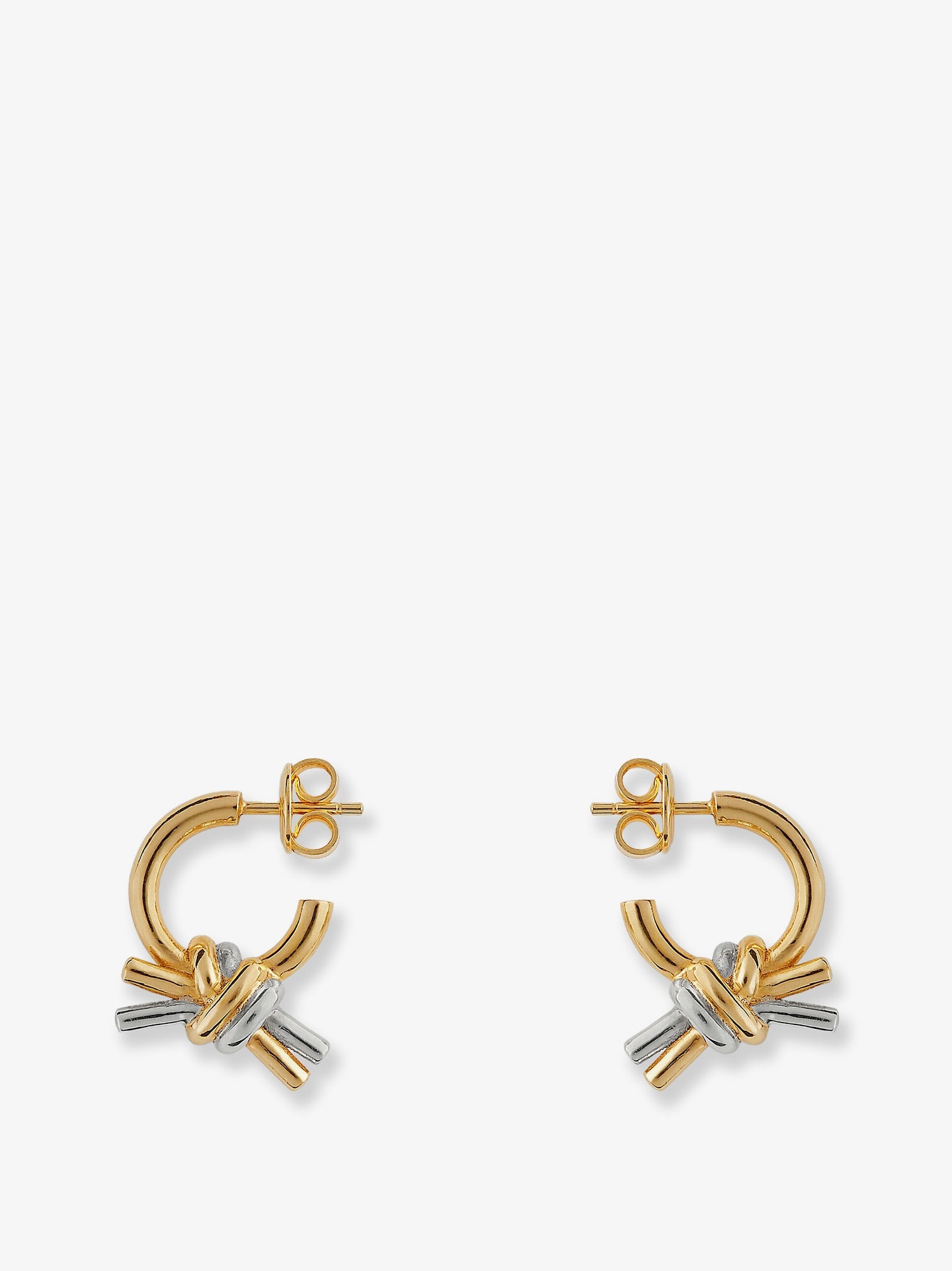 Bottega Veneta Knot Silver Earrings
