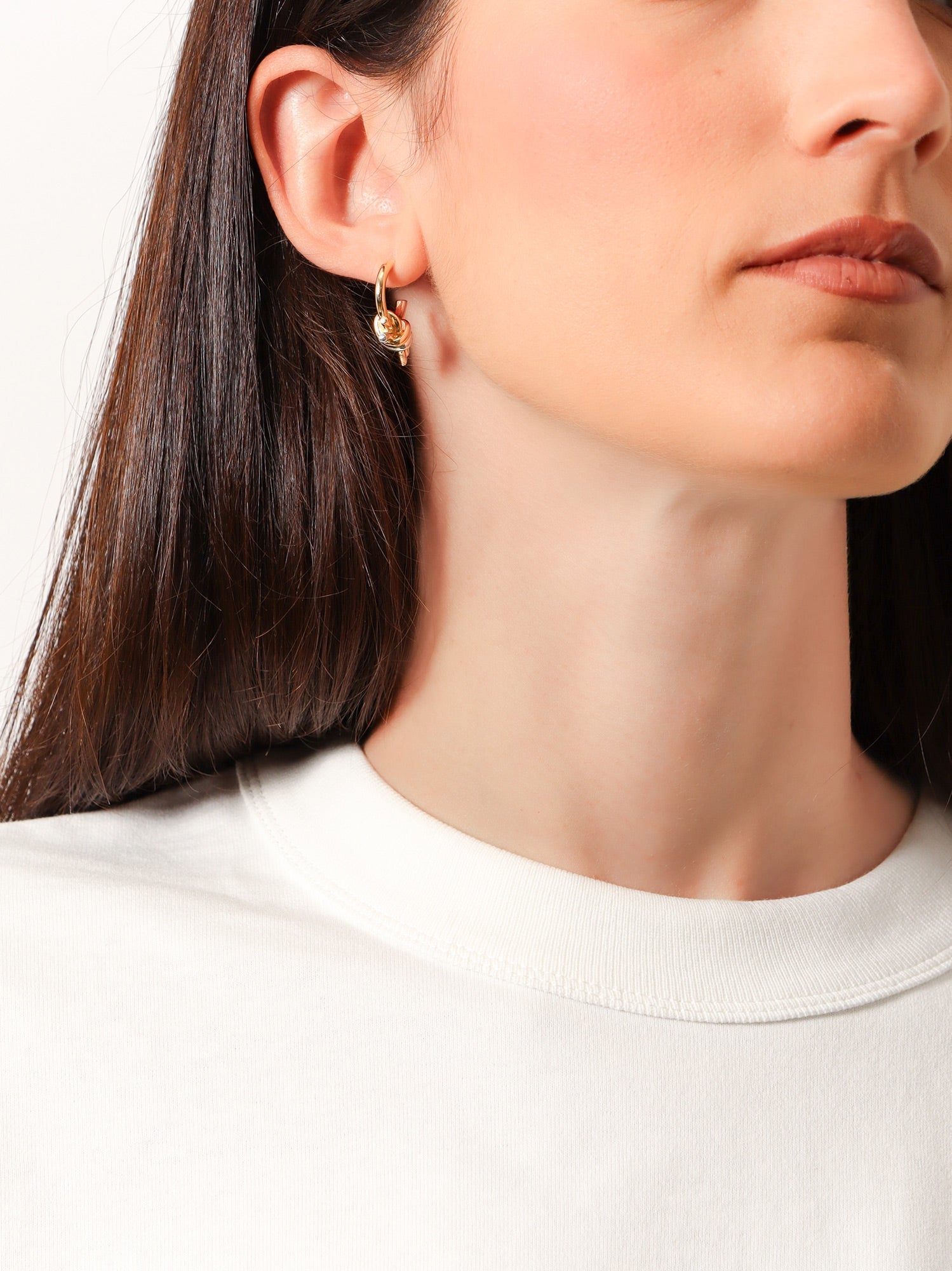 Bottega Veneta Knot Silver Earrings