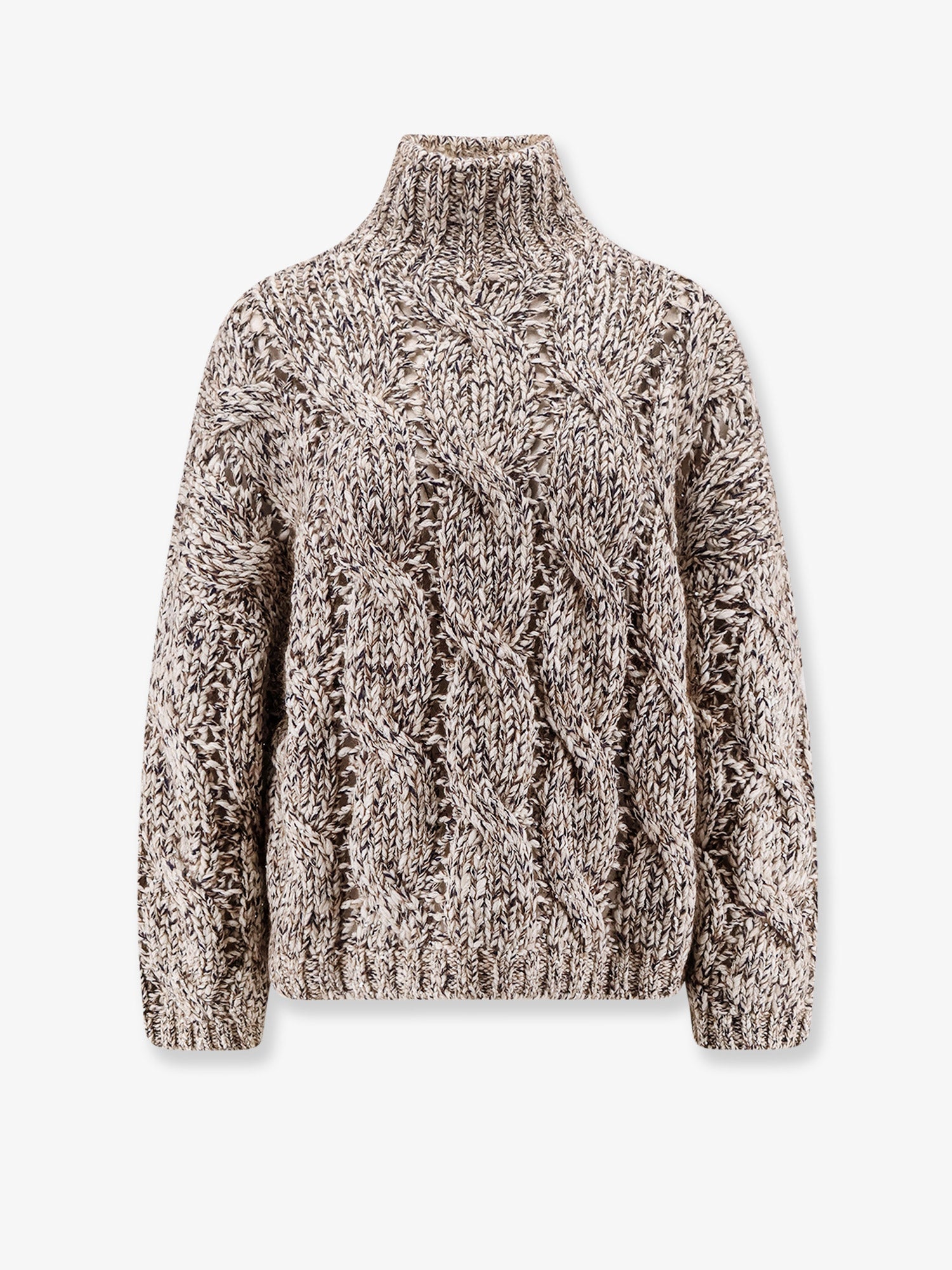 Brunello Cucinelli Wool And Cashmere Turtleneck Sweater With Sequins