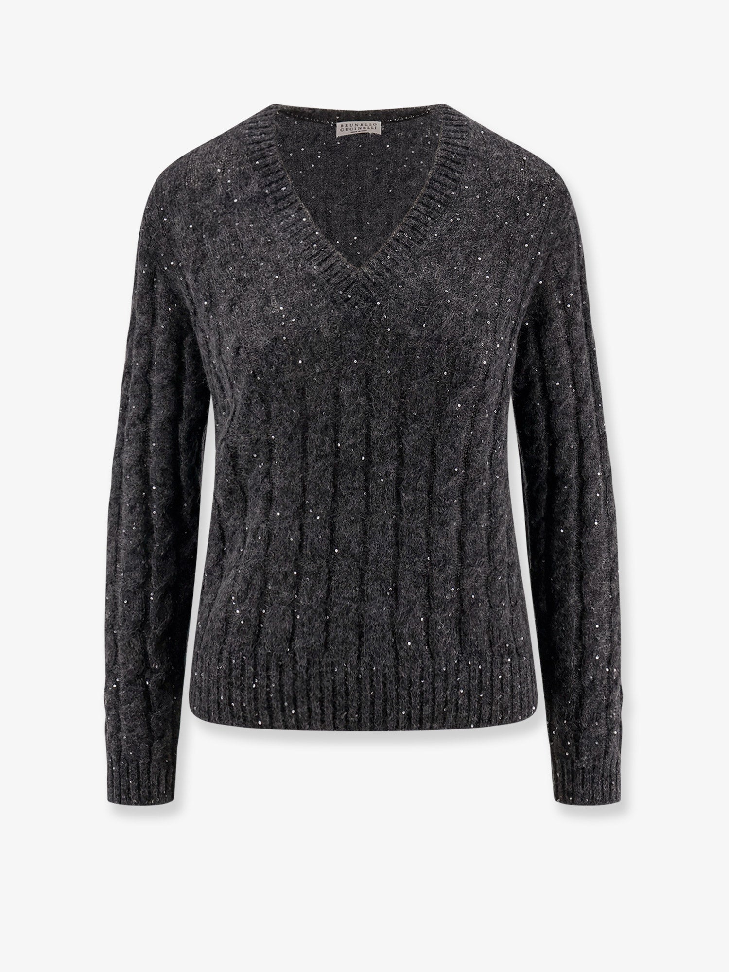 Brunello Cucinelli Wool Blend Sweater With All-over Sequins