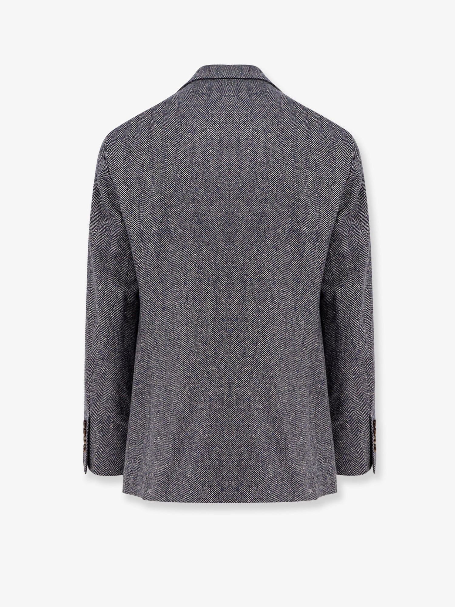 Brunello Cucinelli Herringbone Wool And Cashmere Blazer