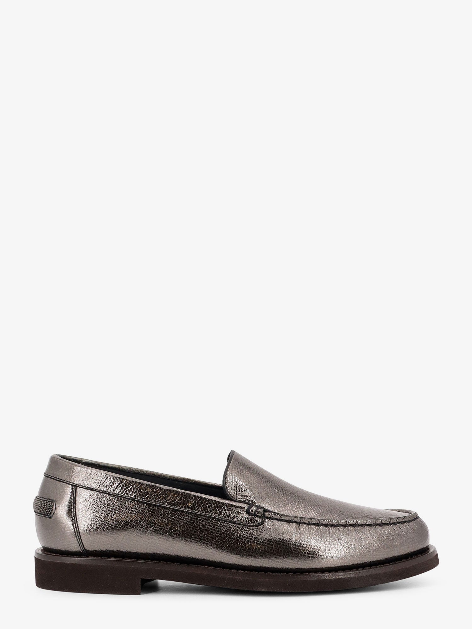 Brunello Cucinelli Penny Laminated Leather Loafer