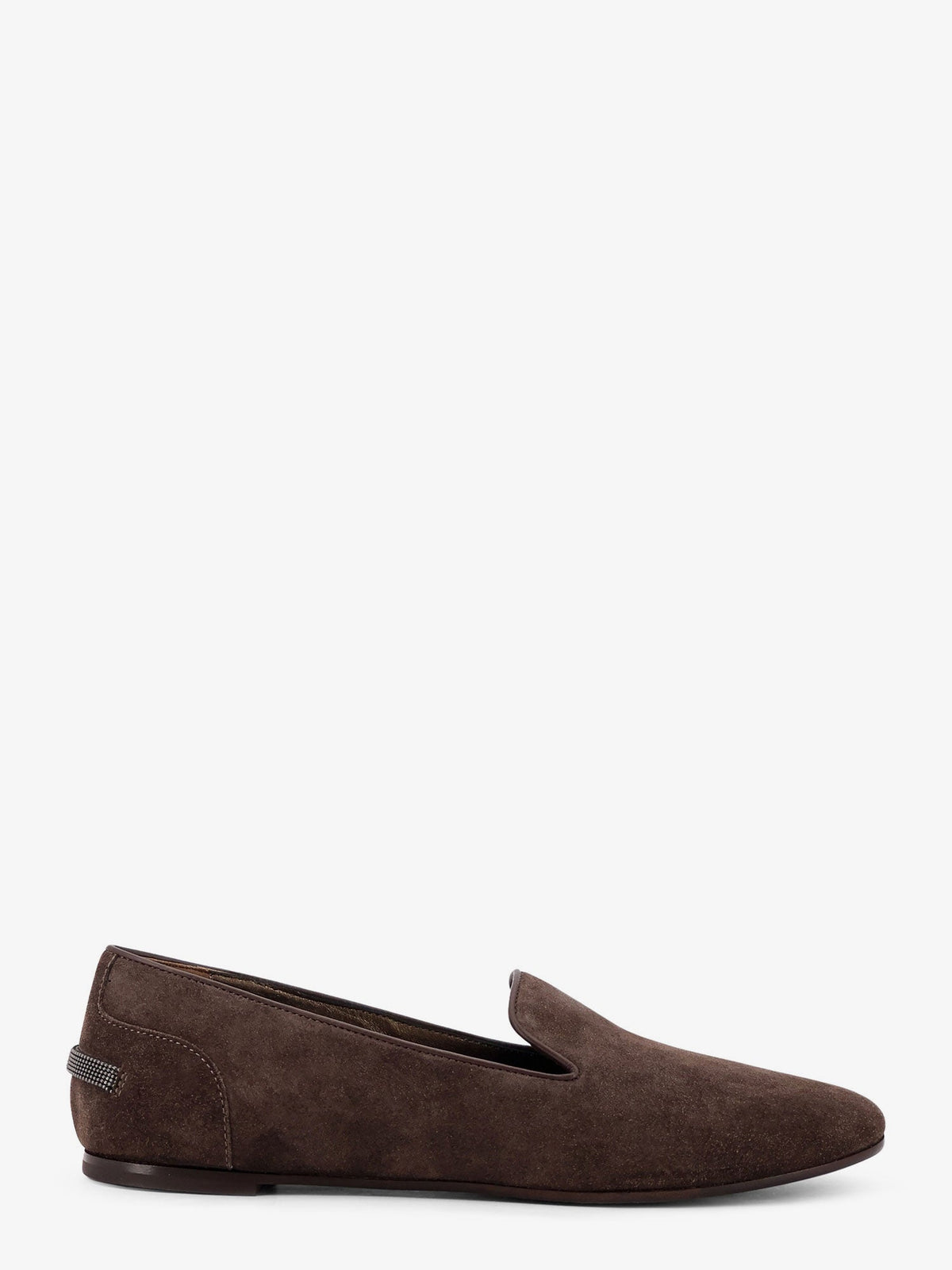 Brunello Cucinelli Suede Loafers With Monili Detail