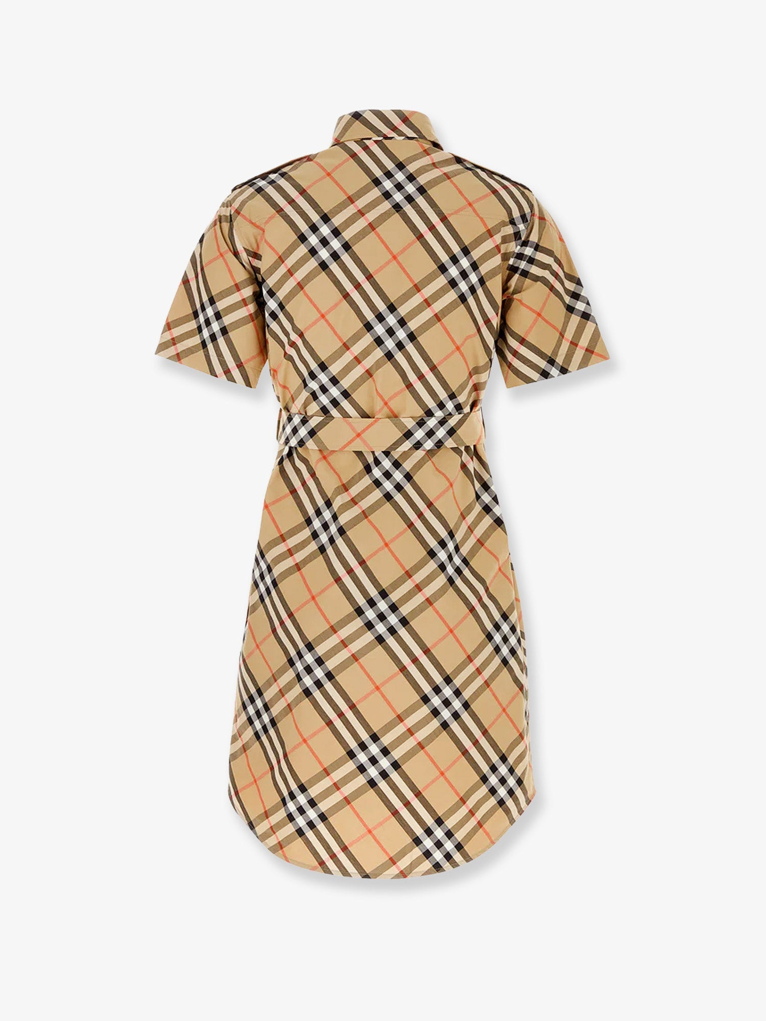 Burberry Chemisier Cotton Dress With Check Print