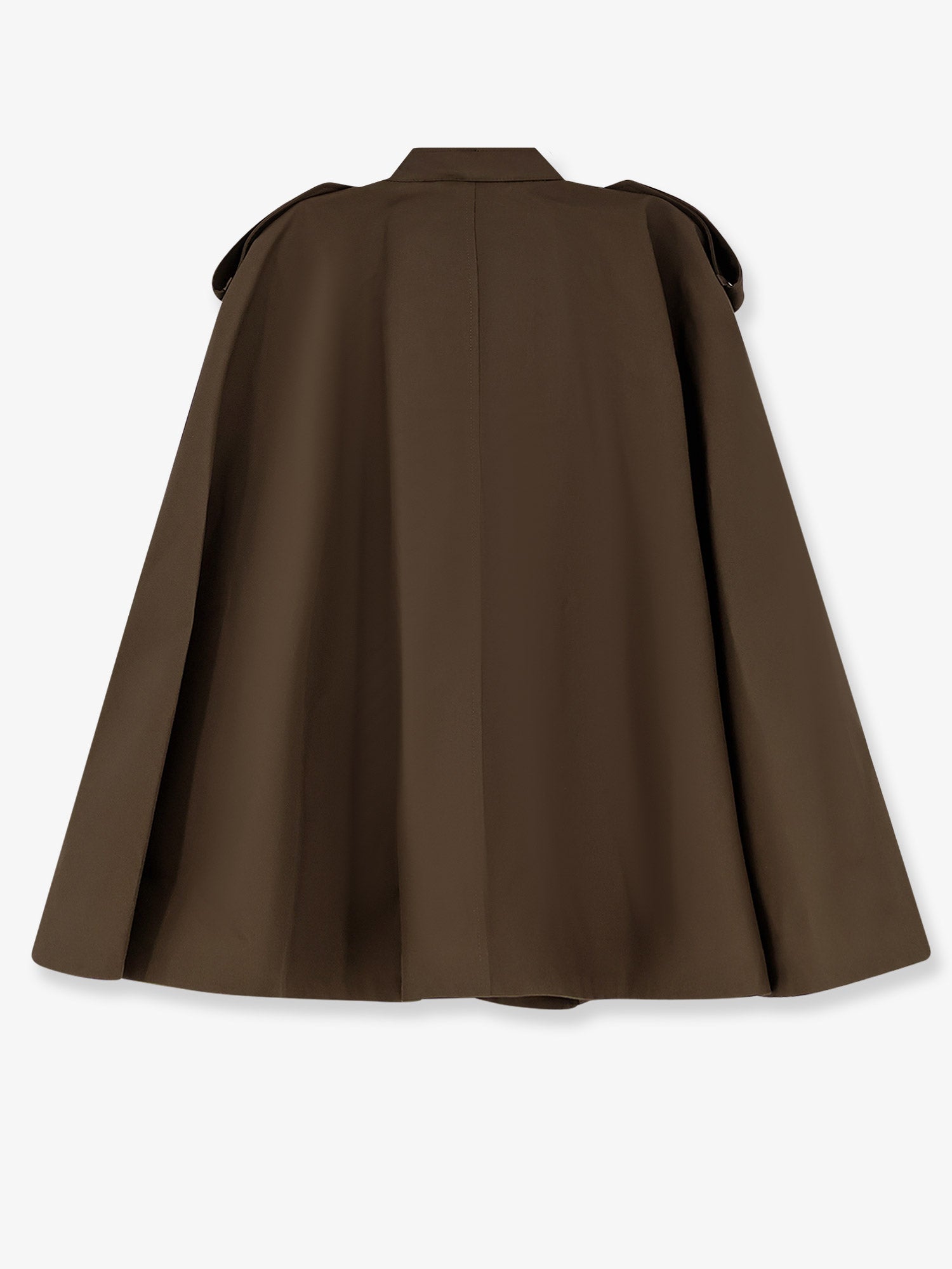 Burberry Cotton Cape With Traditional Check Lining
