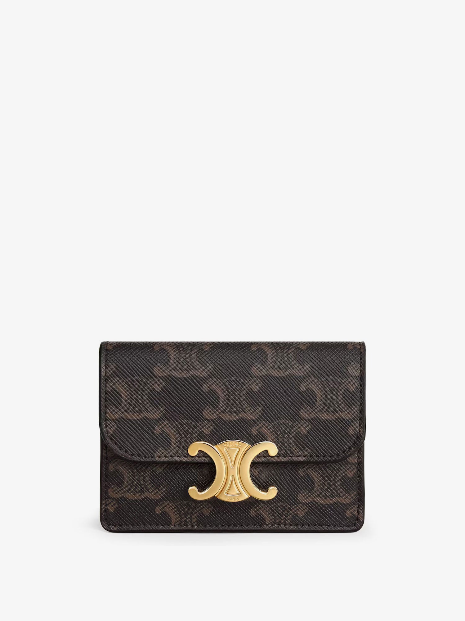 Celine Triomphe Coated Canvas Card Holder