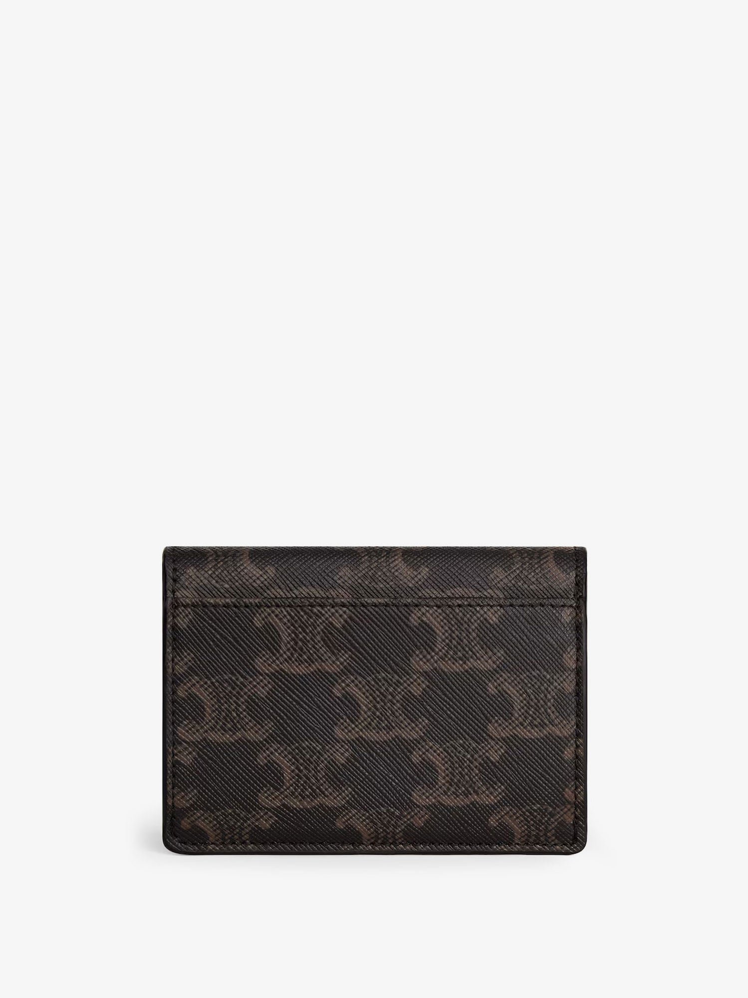 Celine Triomphe Coated Canvas Card Holder