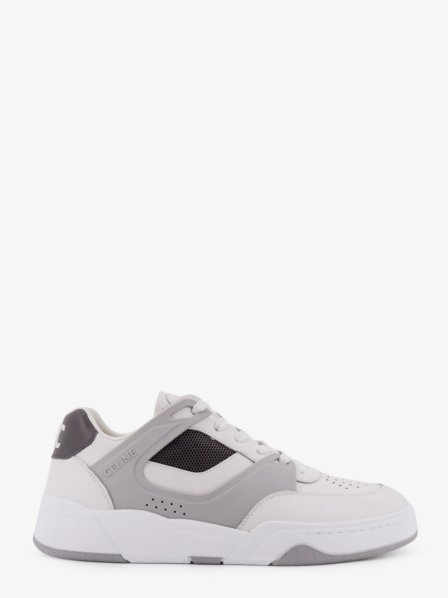 Celine Ct-09 Trainer Low-top Leather Sneakers With Mesh Inserts