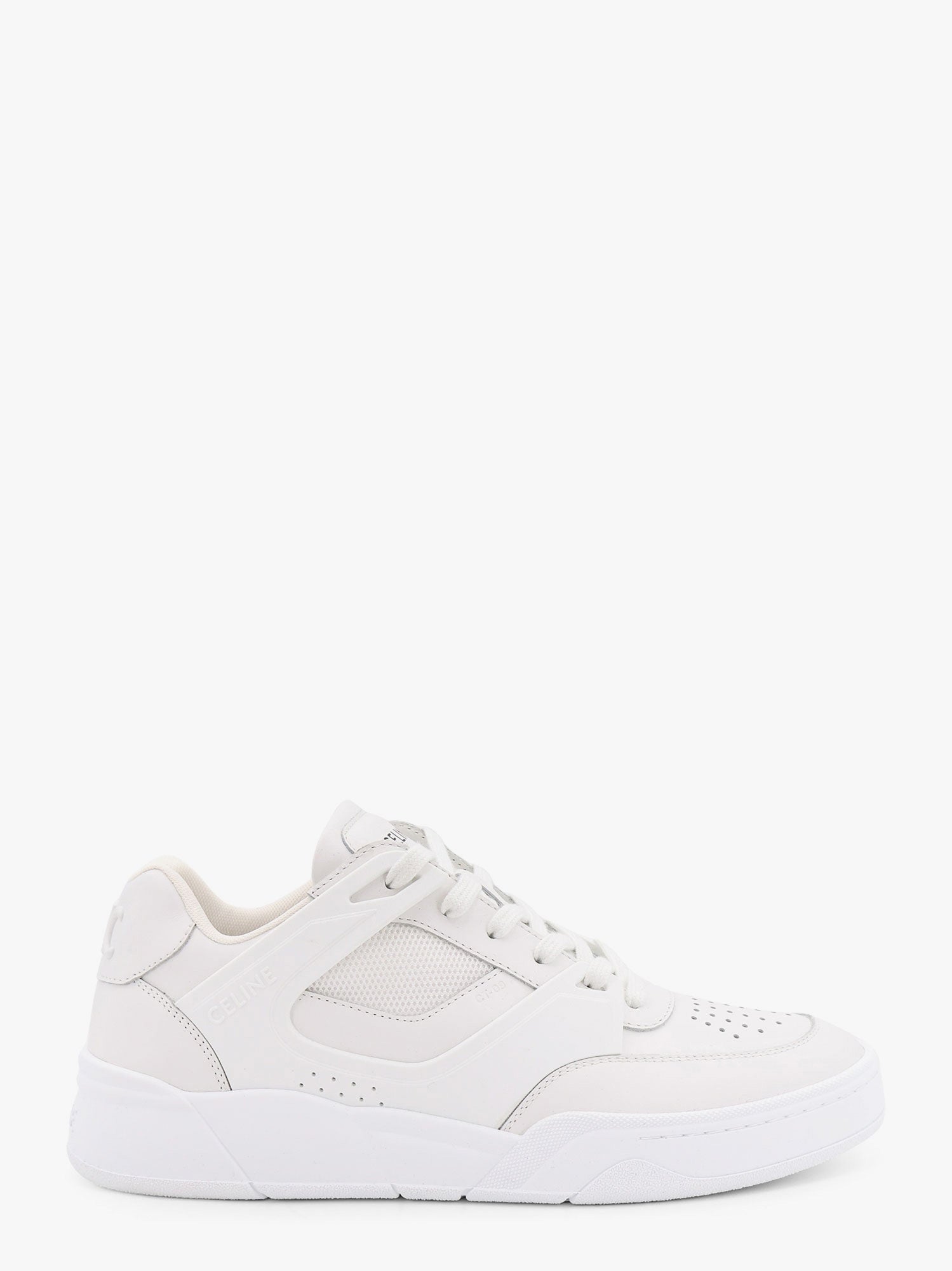 Celine Ct-09 Leather Sneakers With Mesh Inserts