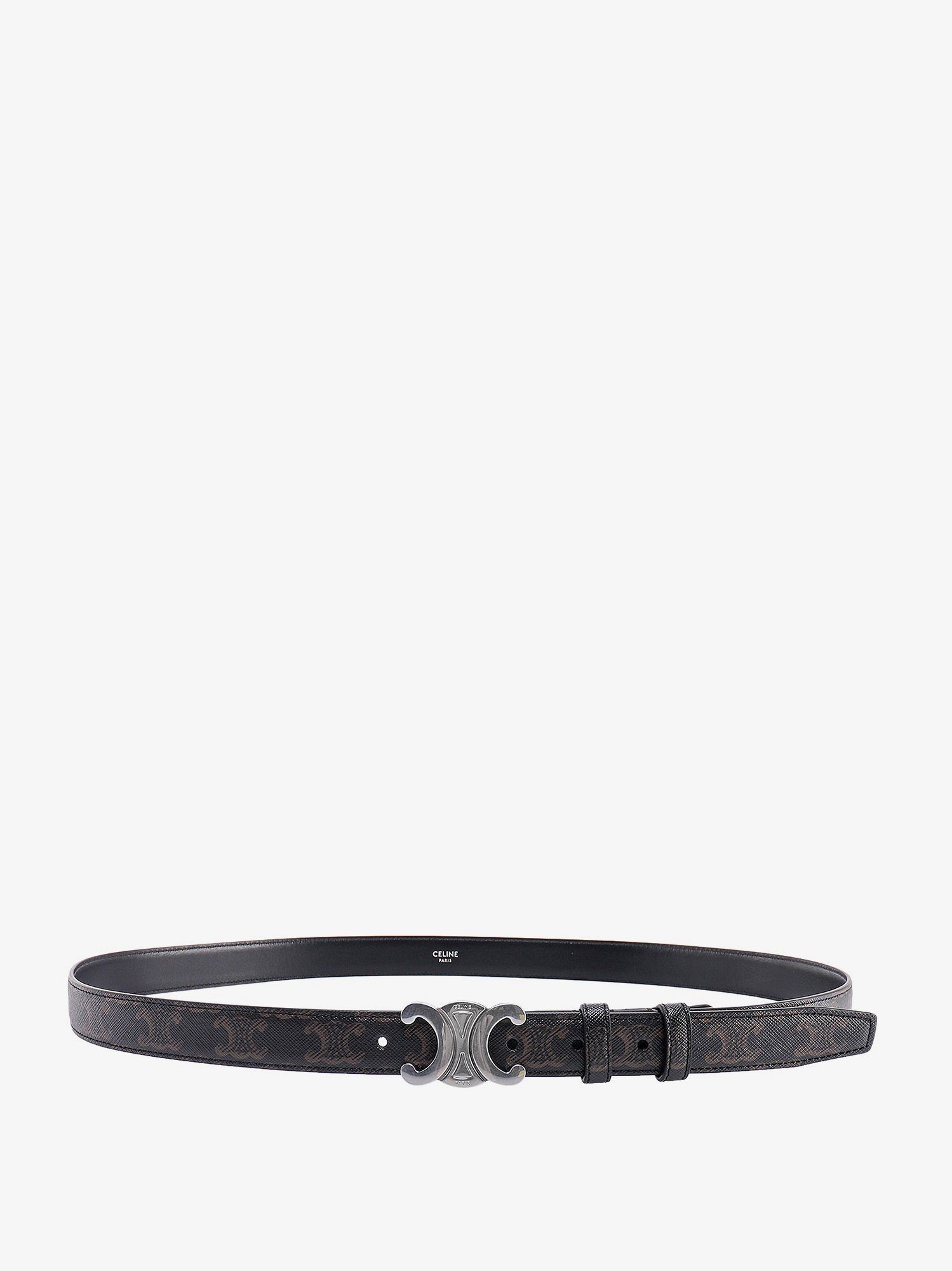 Celine Triomphe Coated Canvas Belt