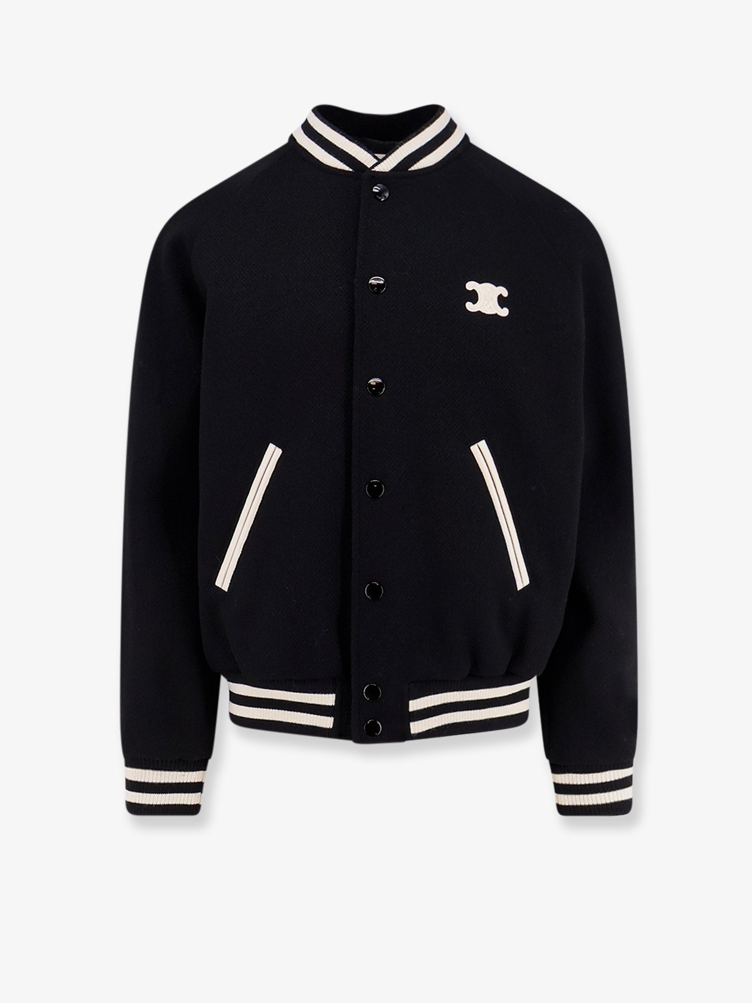 Celine Triomphe Teddy Wool Bomber