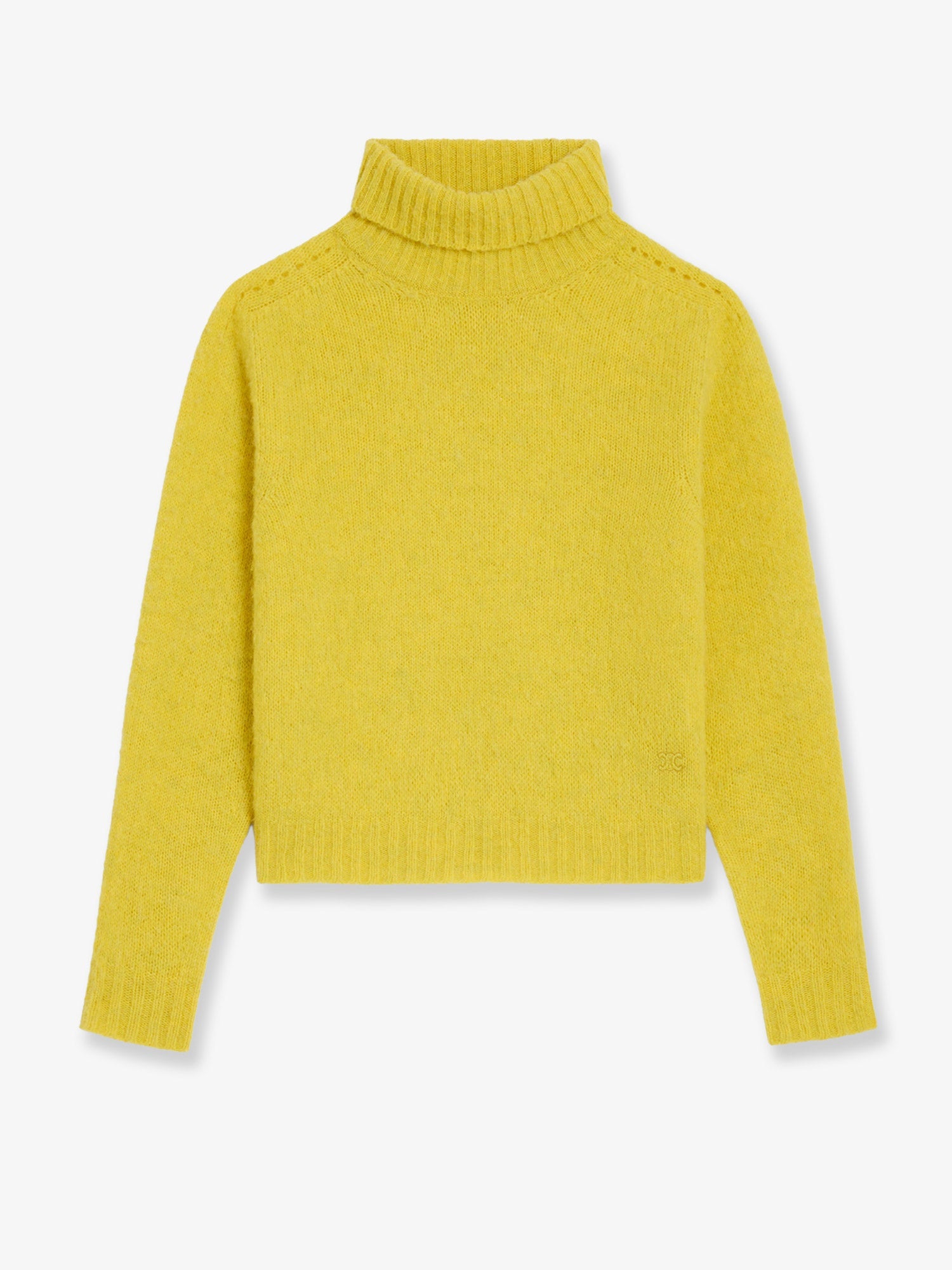 Celine Wool Turtleneck With Triomphe Embroidery