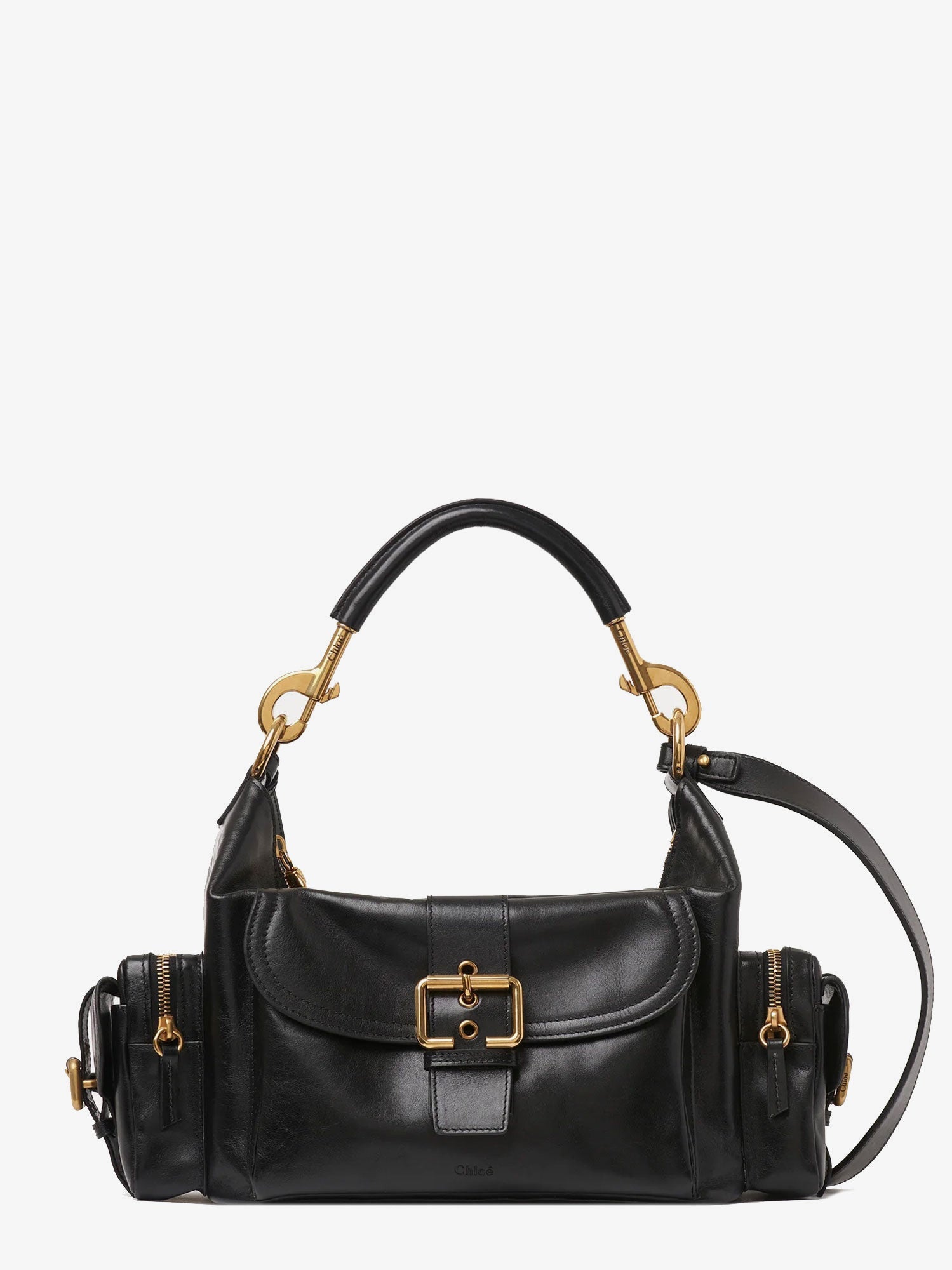 Chloé Carry Shiny Buffalo Leather Shoulder Bag