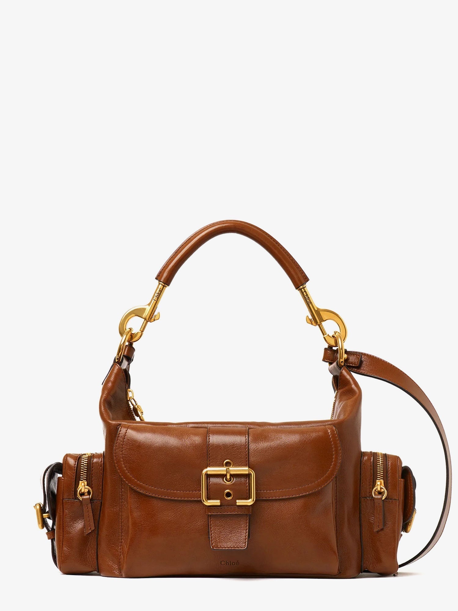 Chloé Carry Shiny Buffalo Leather Shoulder Bag