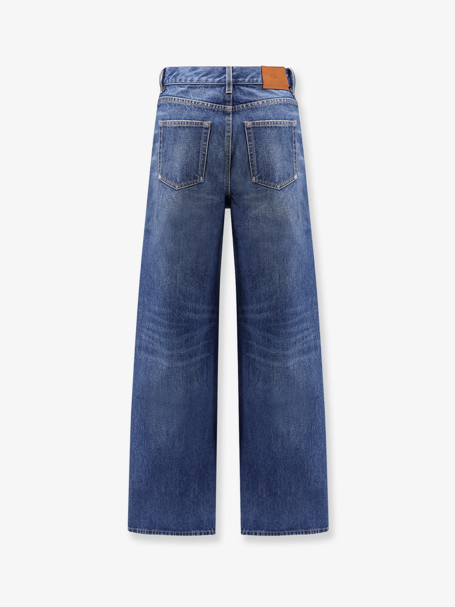 Chloé Jeans With Leather Logo Tag