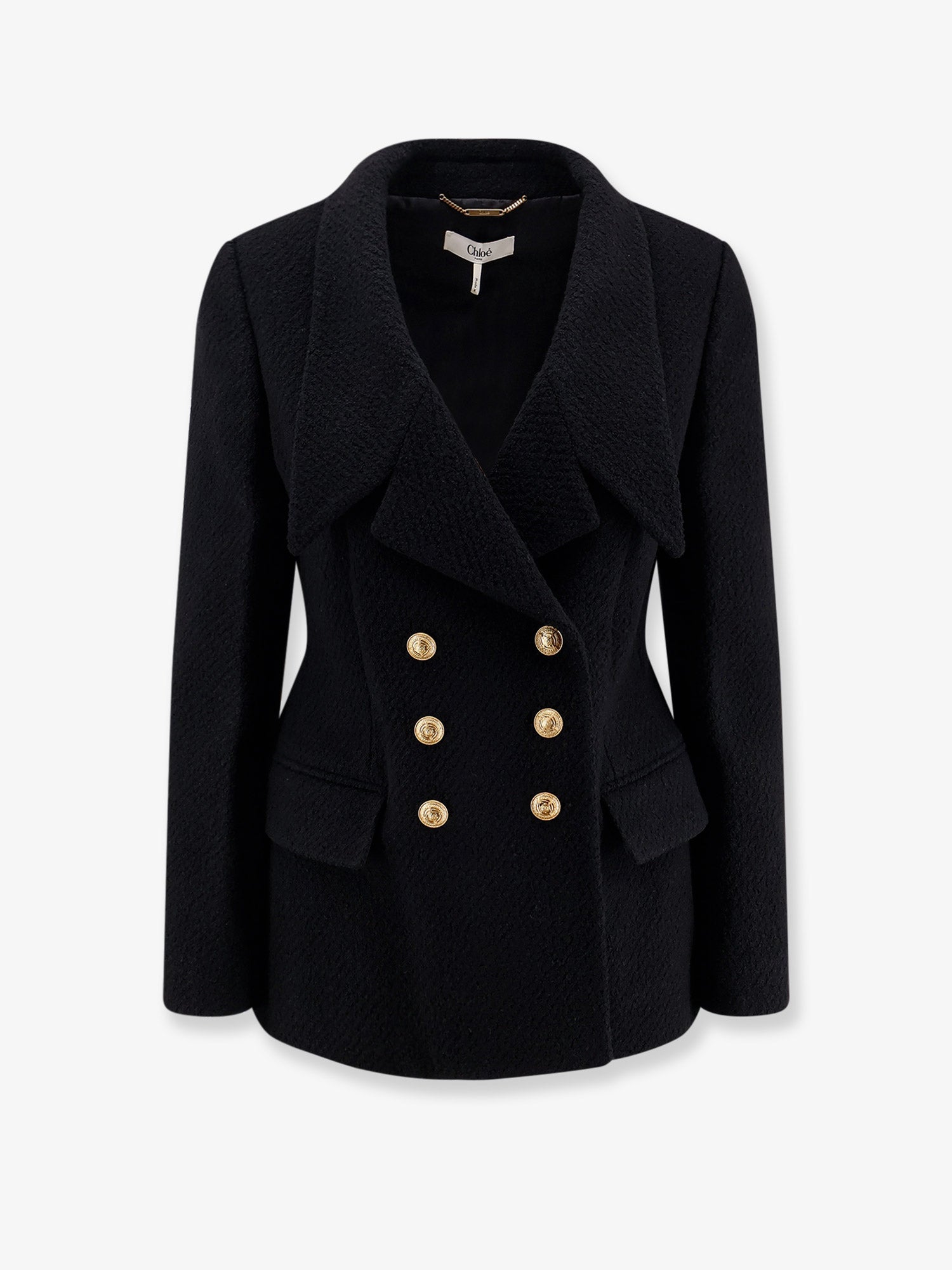 Chloé Double-breasted Virgin Wool Blend Blazer