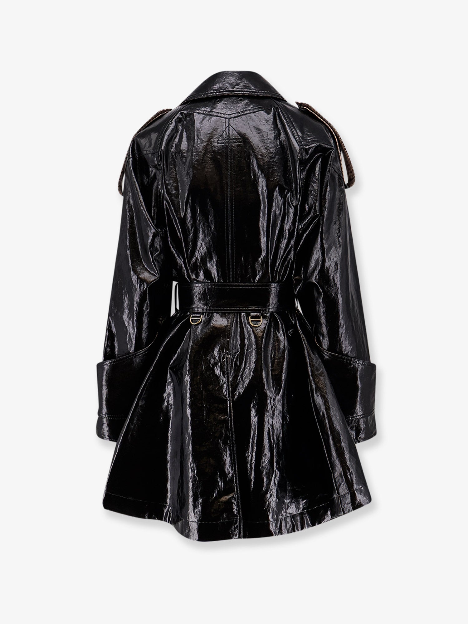 Chloé Coated Linen Trench With Wool Blend Details