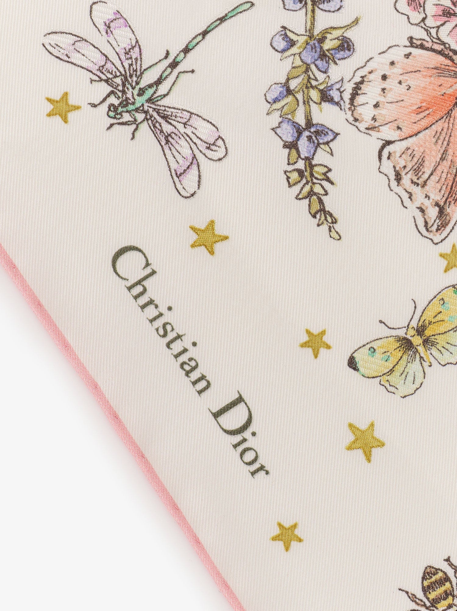 Dior Flowers Calendar Triangle Silk Foulard