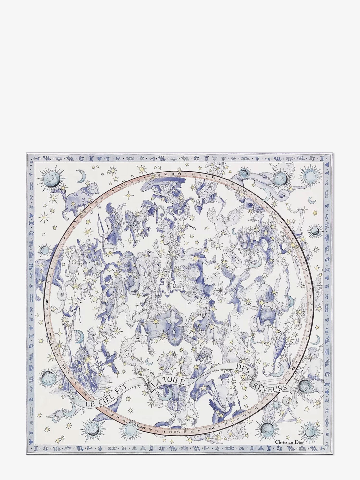 Dior Dior Night Of Dreams Silk Twill Foulard