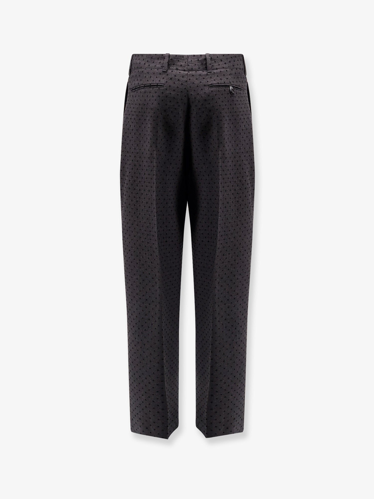 Dior Polka-dots Virgin Wool And Alpaca Jacquard Trousers