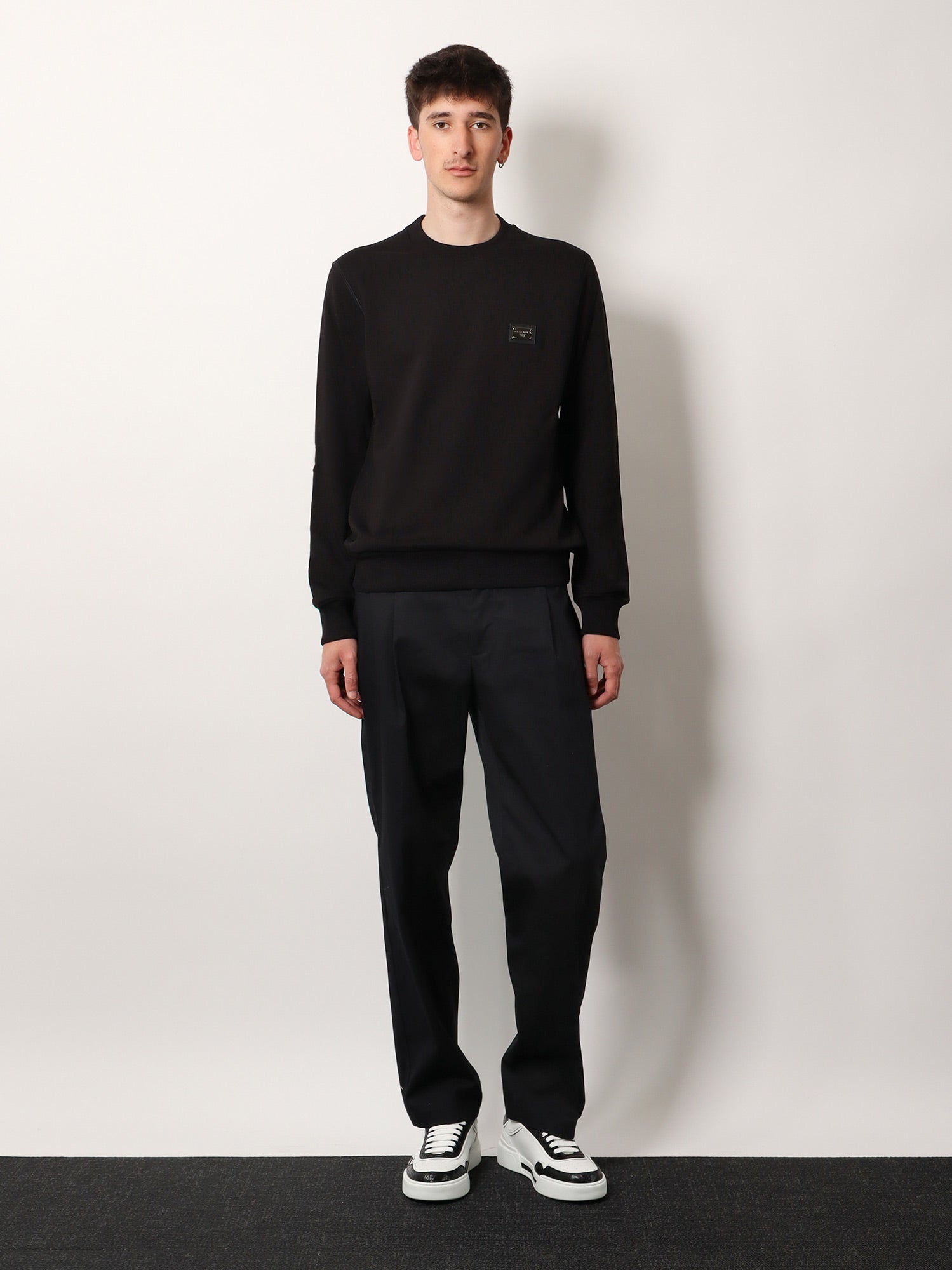 Dolce & Gabbana Cotton Sweatshirt With Logo Patch