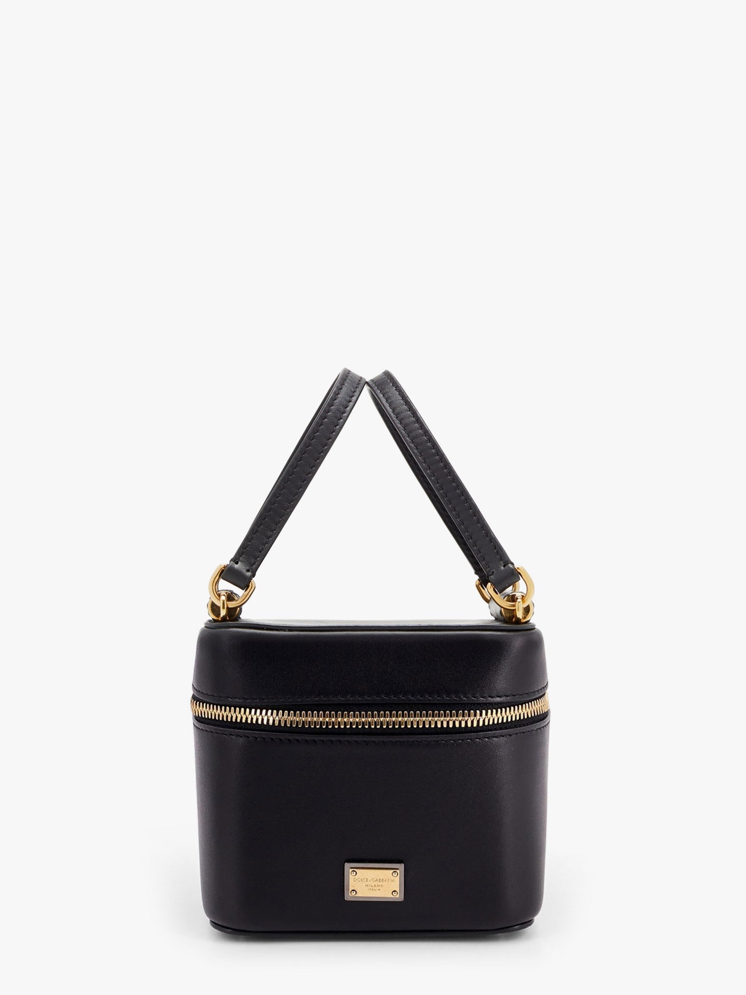 Dolce & Gabbana Sicily Leather Handbag With Iconic Logo Plate