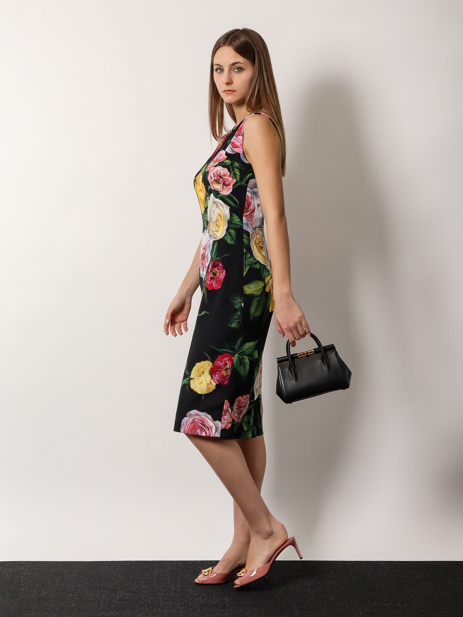 Dolce & Gabbana Marlene Leather Handbag With Logo Print